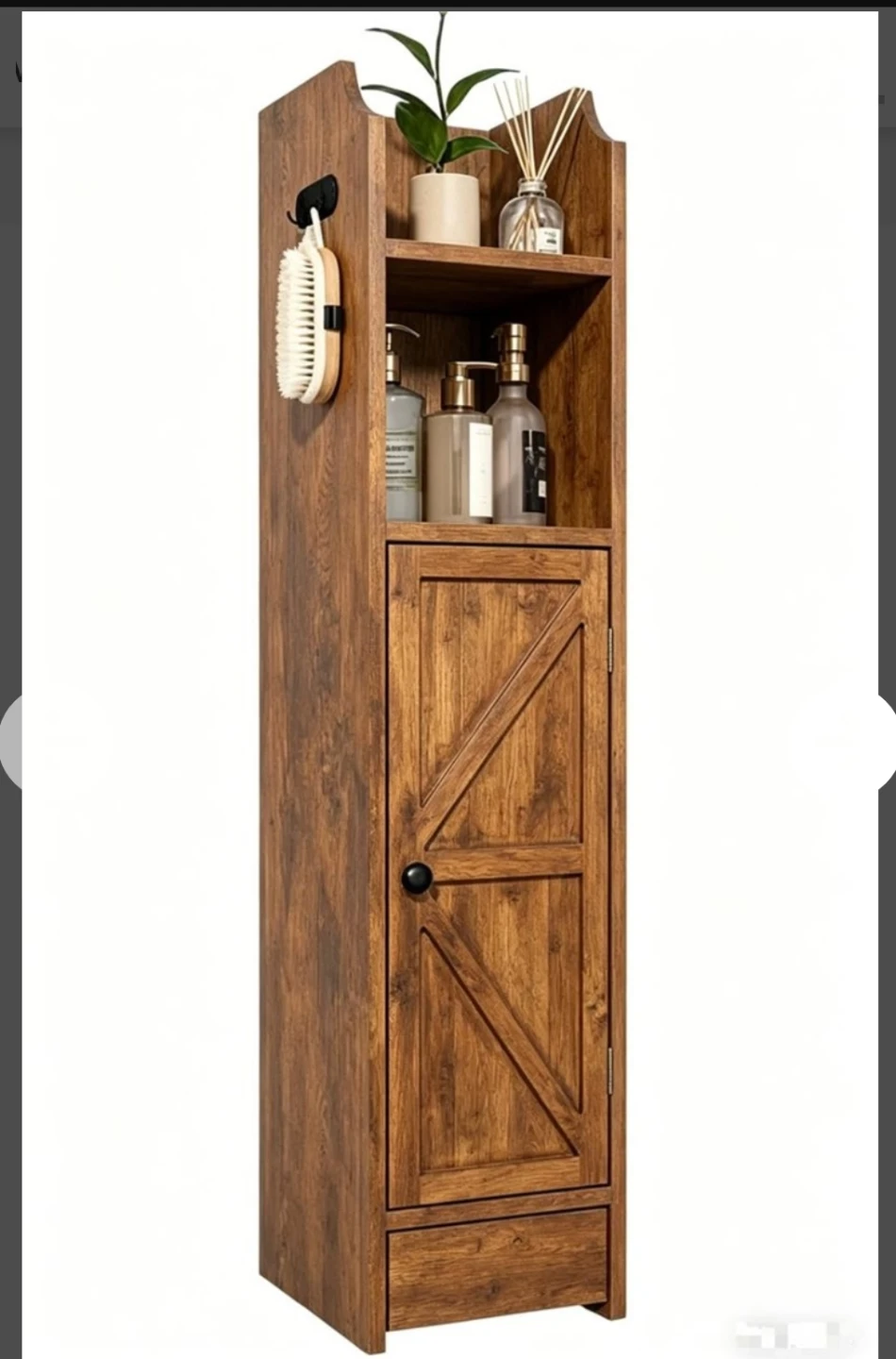 Narrow Bathroom Storage Cabinet with Door