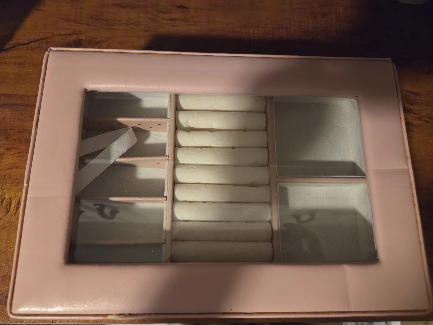 Pink Jewelry Box with a Glass cover