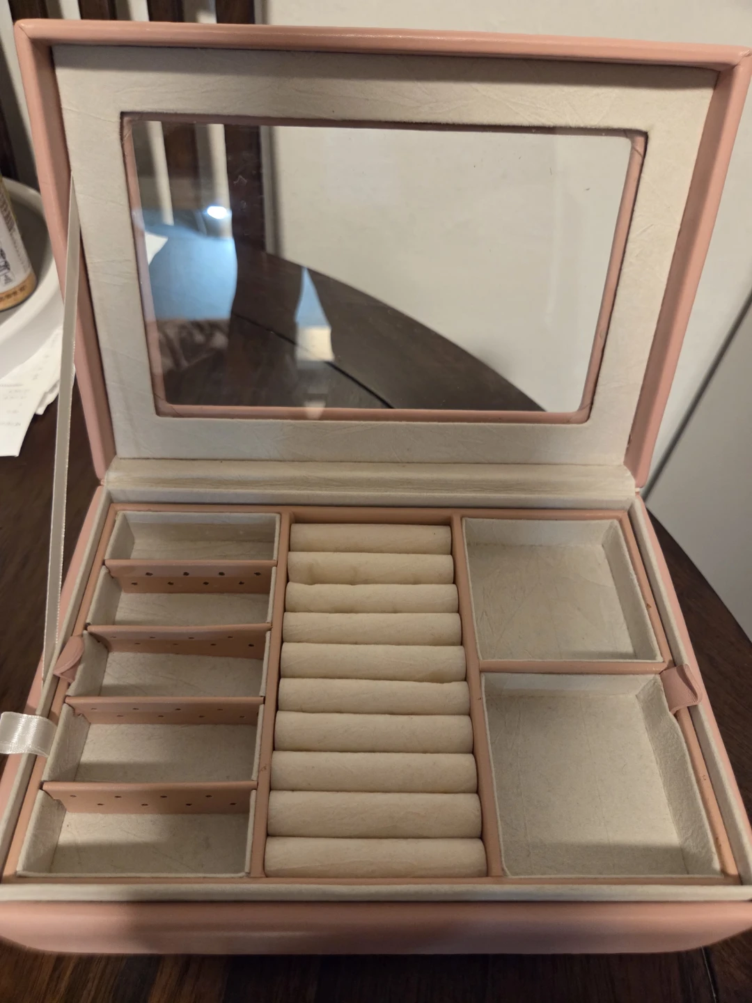 Pink Jewelry Box with a Glass cover - photo 2