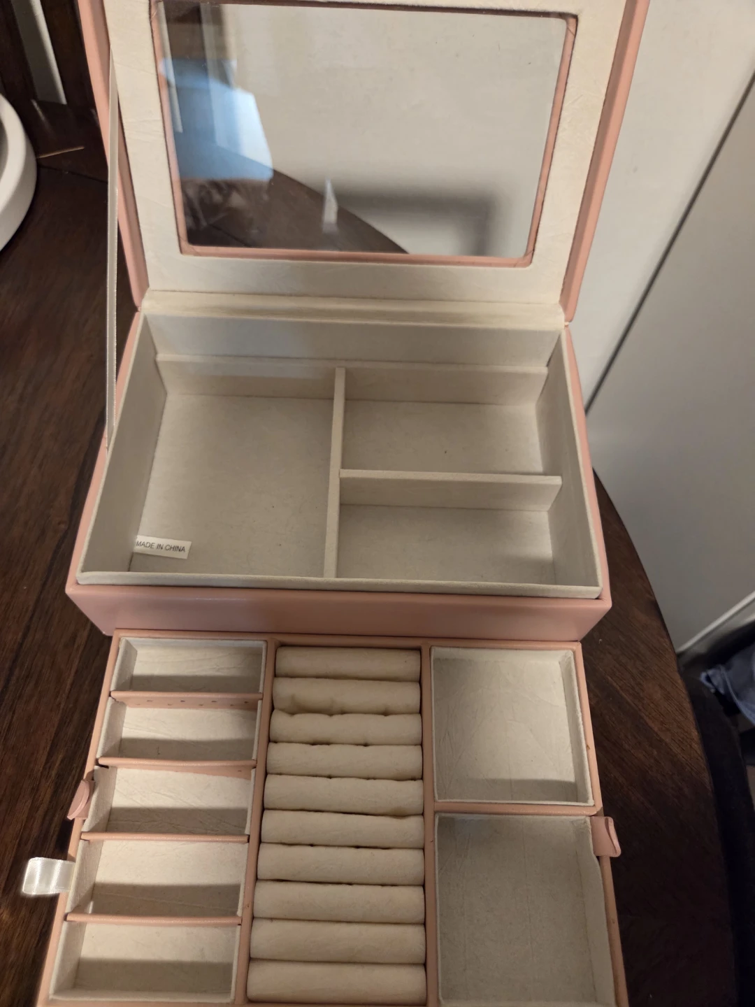 Pink Jewelry Box with a Glass cover - photo 3
