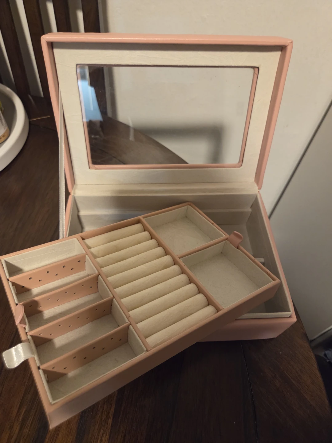 Pink Jewelry Box with a Glass cover - photo 4