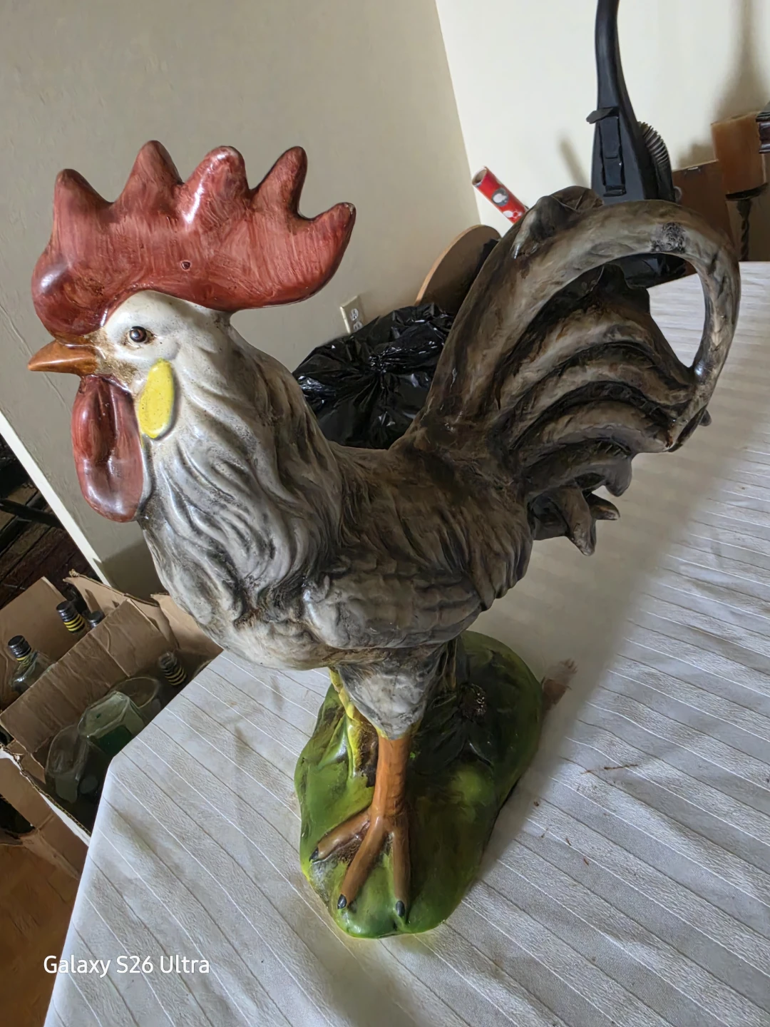 Ceramic Rooster Figurine