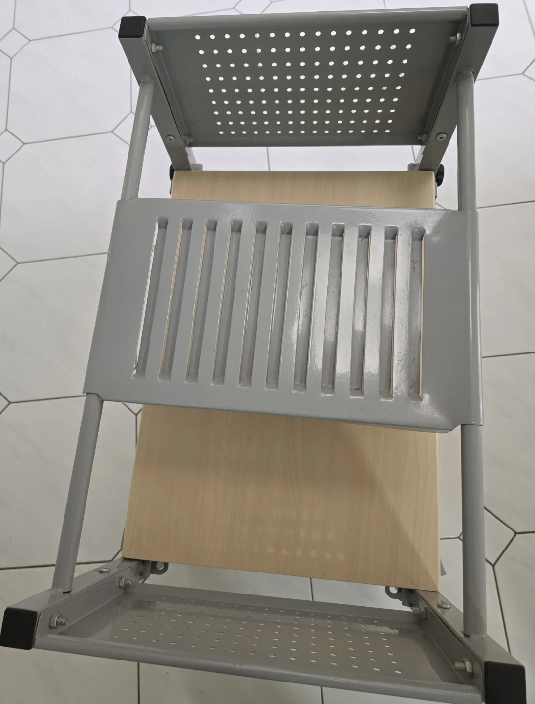 Ikea two-tier metal and wood rolling Cart - photo 3
