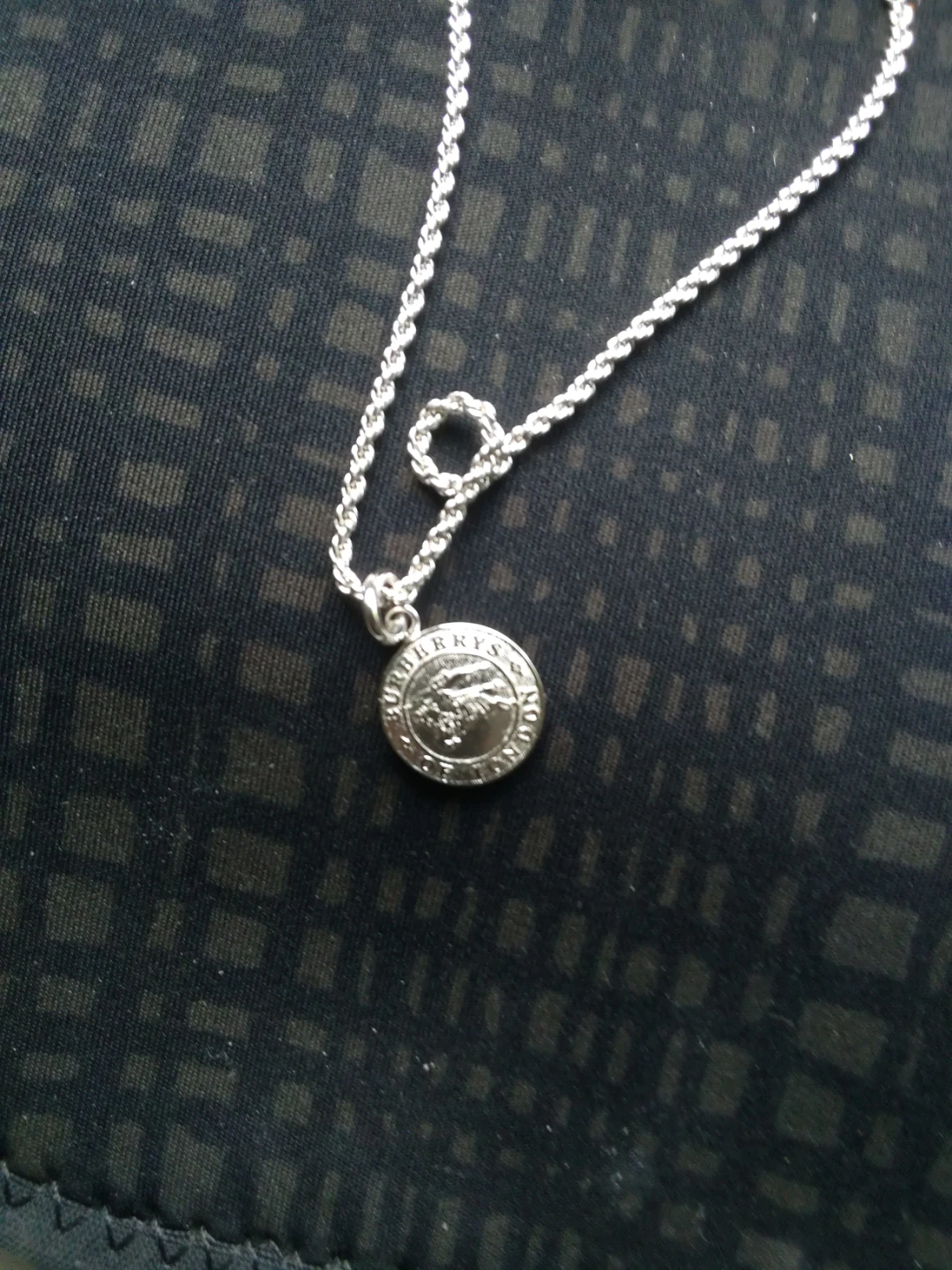 Burberry Silver Tone Pendant Necklace - photo 3