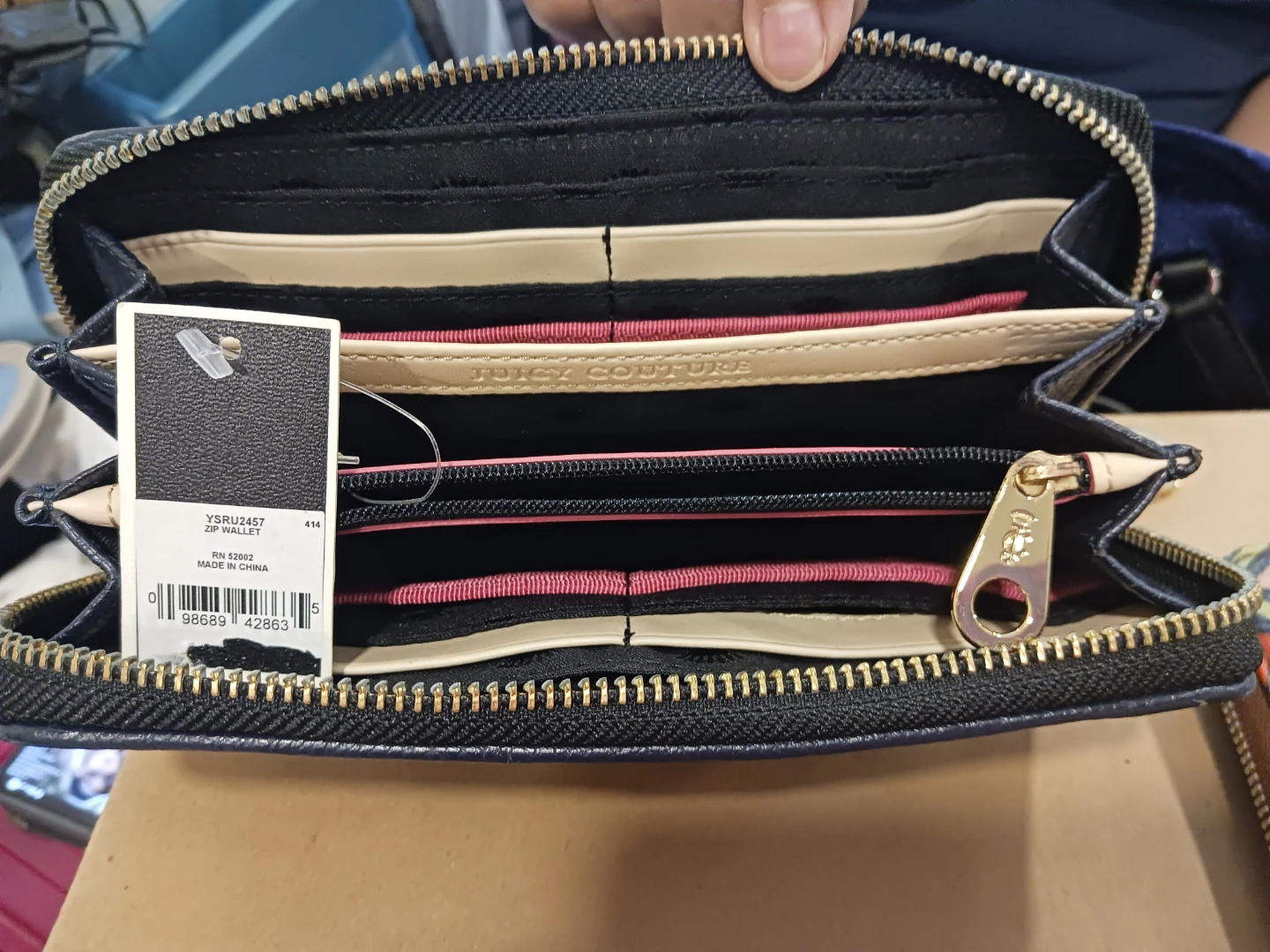 Juicy Couture Black Quilted Zip Around Wallet - photo 2