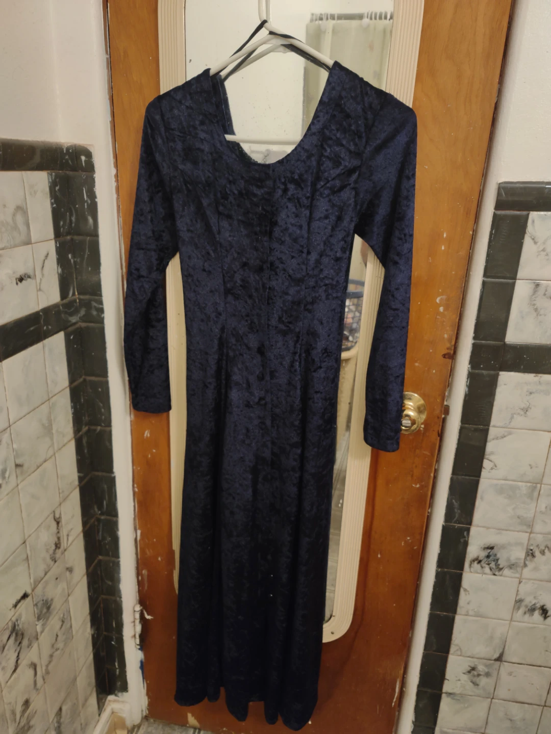 Long dark blue dress - photo 2