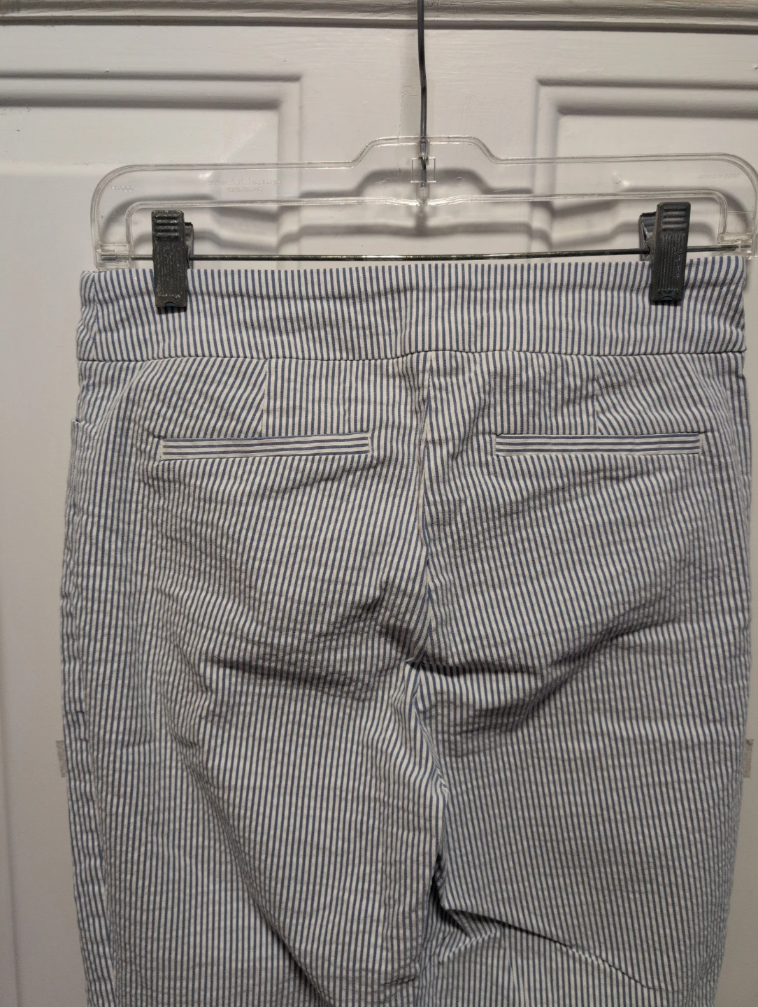 Hilary Radley Blue and White Striped Pants - Size 4 - photo 4