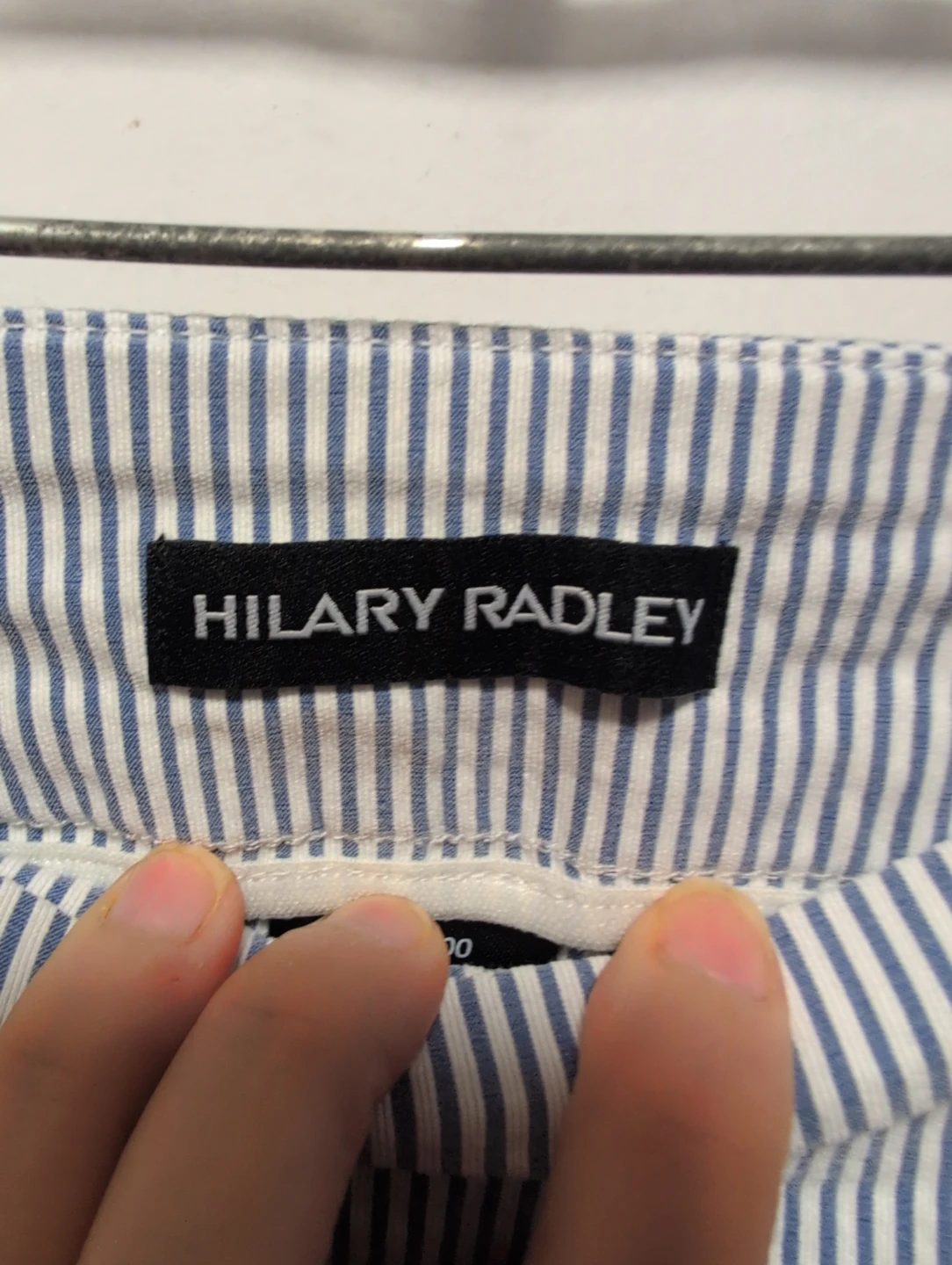 Hilary Radley Blue and White Striped Pants - Size 4 - photo 5