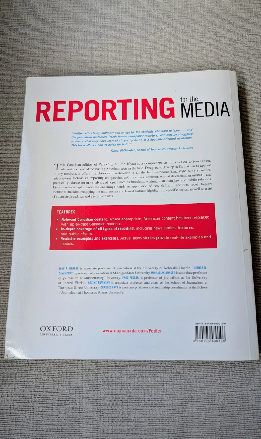Reporting for the Media Canadian Edition Textbook - photo 2