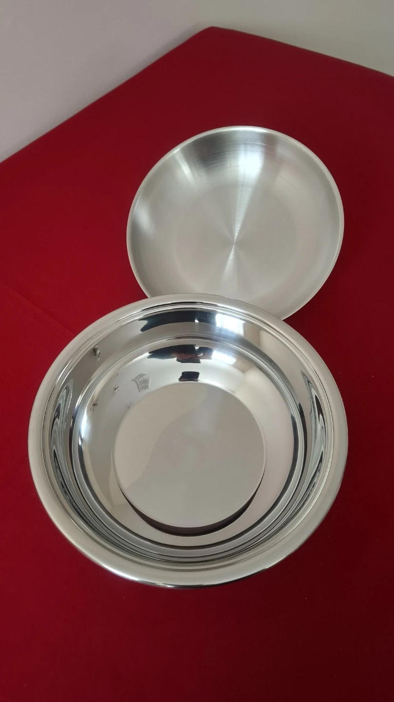 Round Stainless Steel Serving Dish with Lid - photo 4