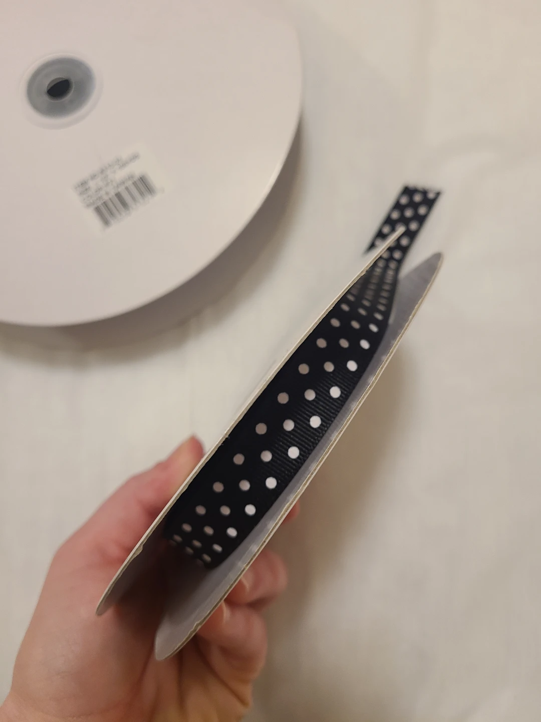 Ribbon Lot - Black Polka Dot & Blue Satin - photo 3
