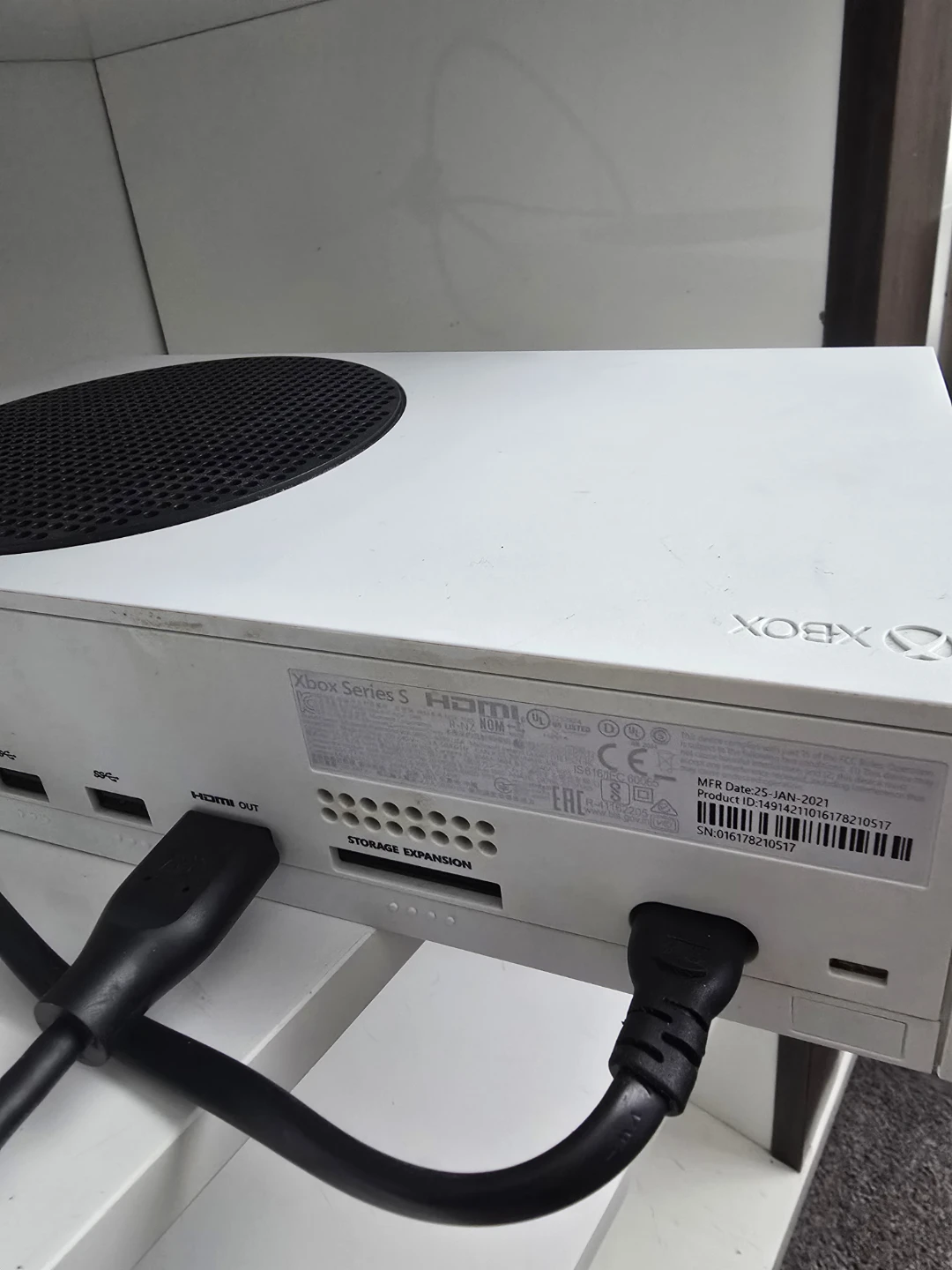 White Xbox Series S Console with Controller and Cables