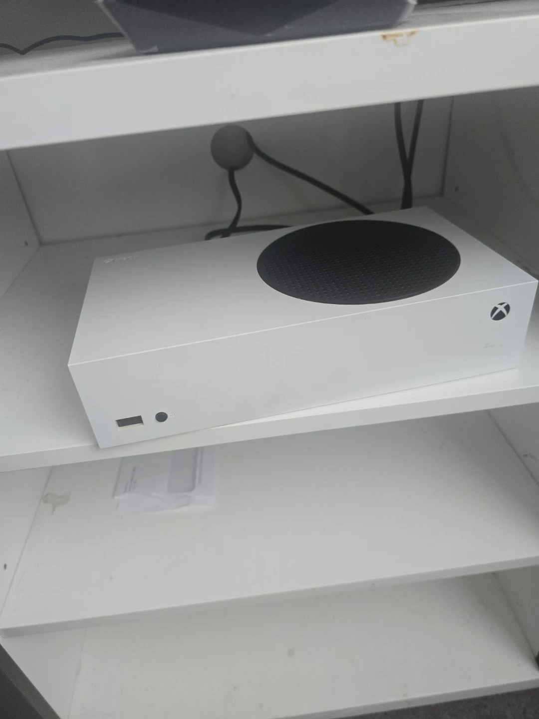 White Xbox Series S Console with Controller and Cables - photo 3