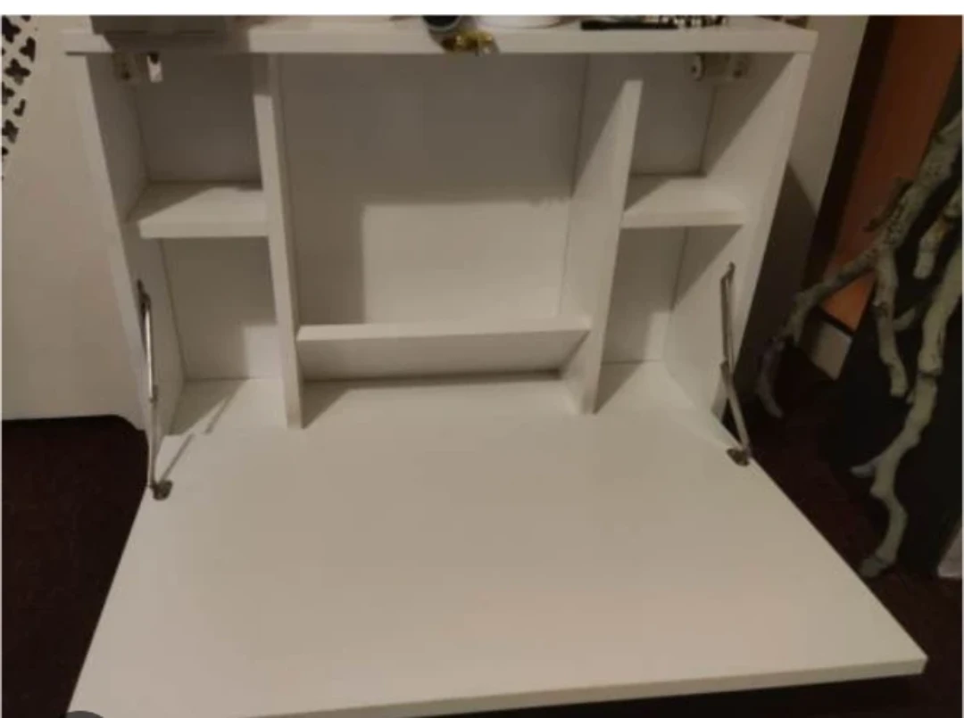 White Wall-Mounted Foldable Writing Table/Desk - photo 2