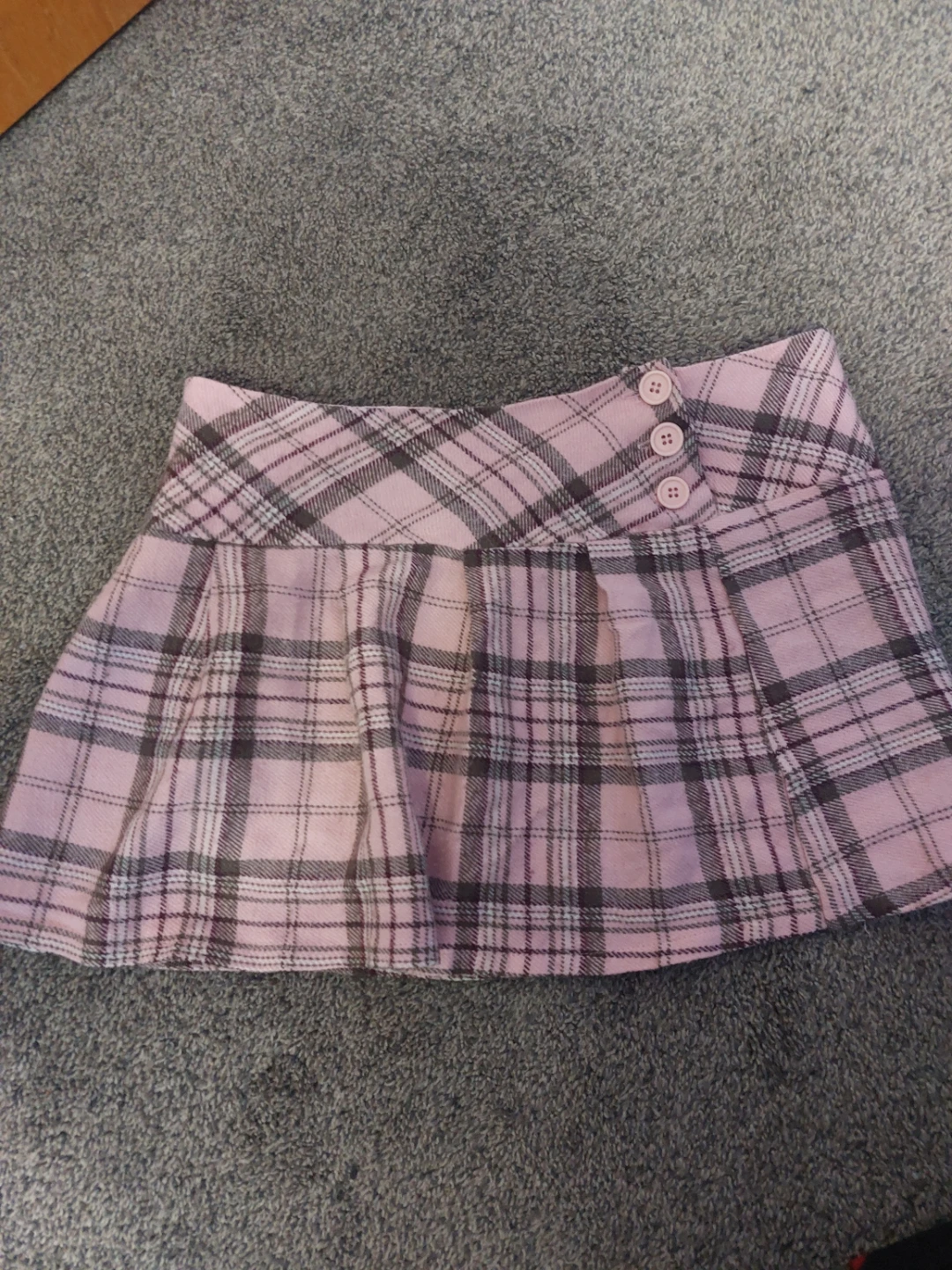 2000s pink brown and red mini skirt