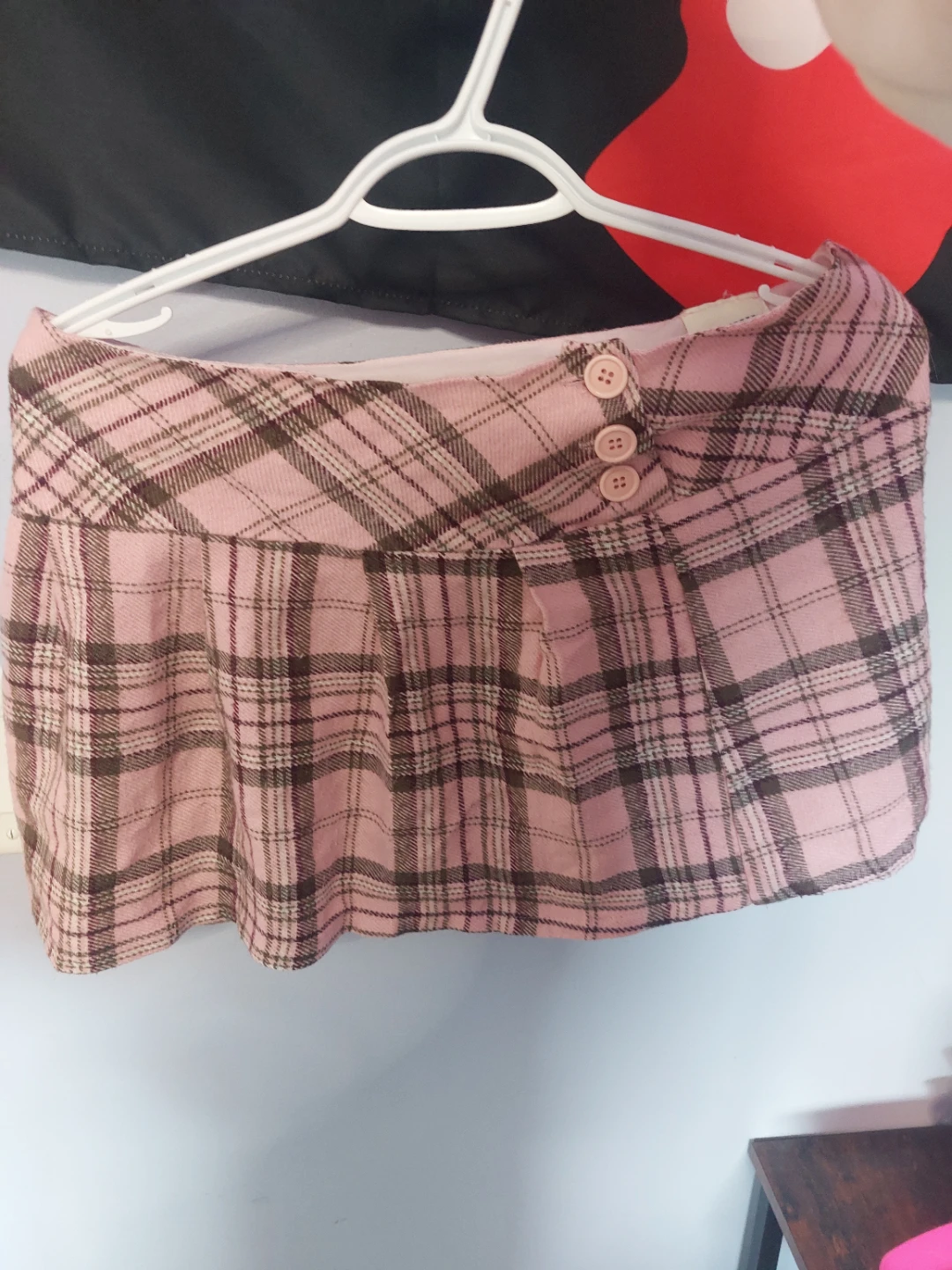2000s pink brown and red mini skirt - photo 3