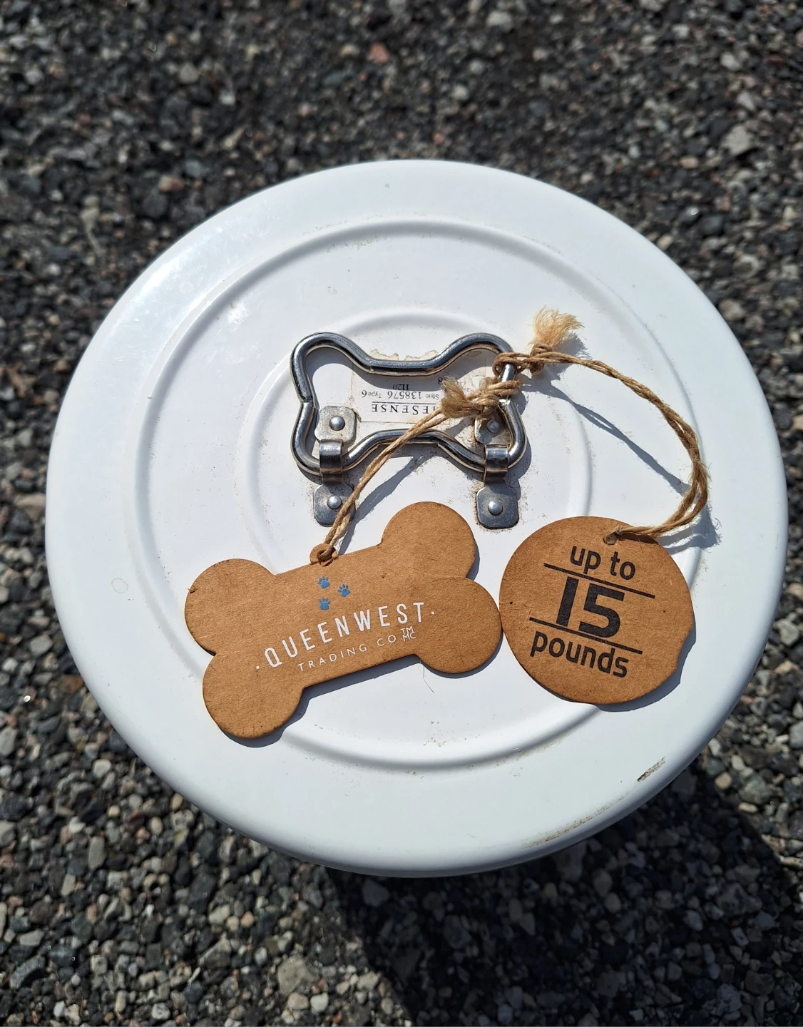 White Metal Dog Treat Storage Canister (Kit Cat Club) - photo 2
