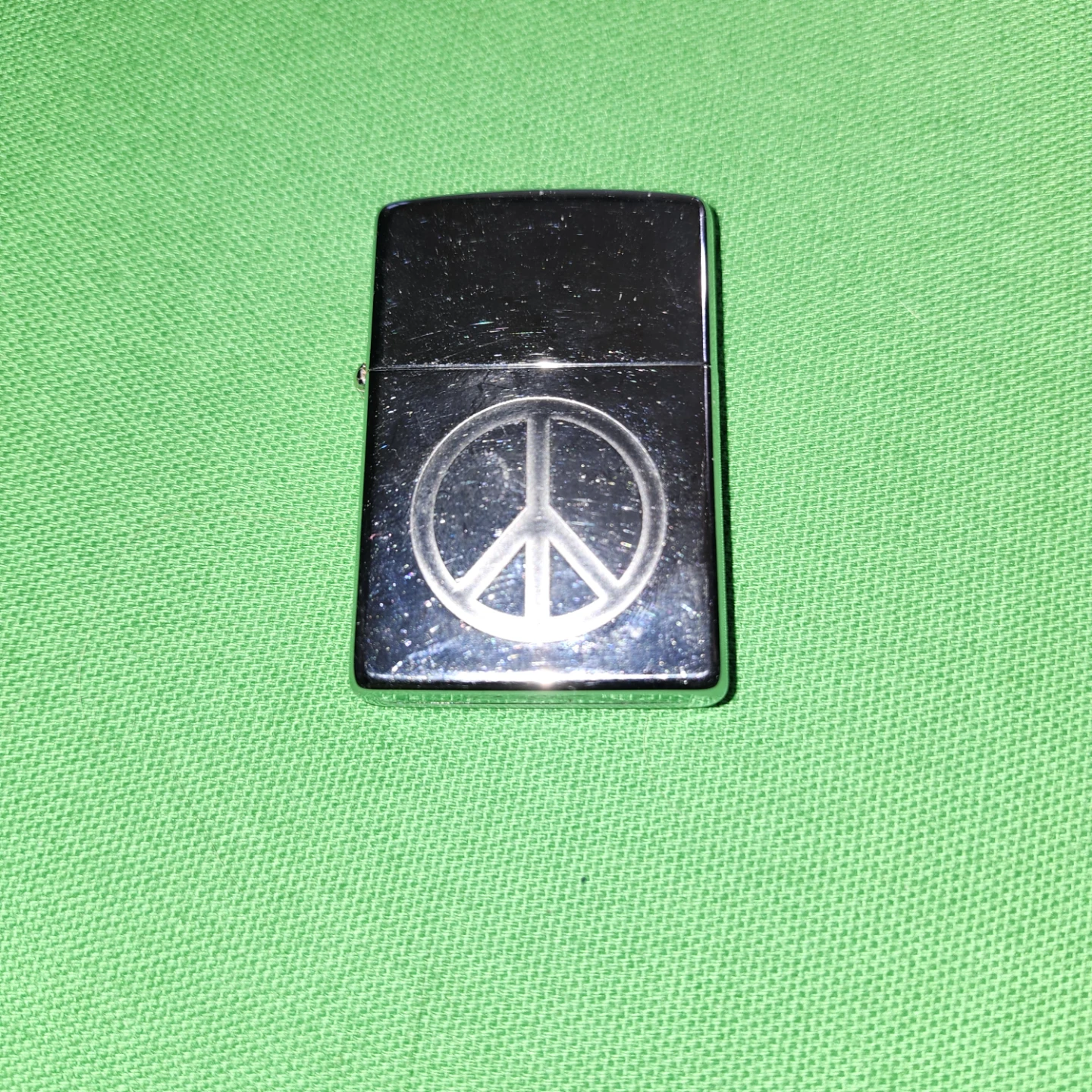 Zippo Lighter with Peace Symbol
