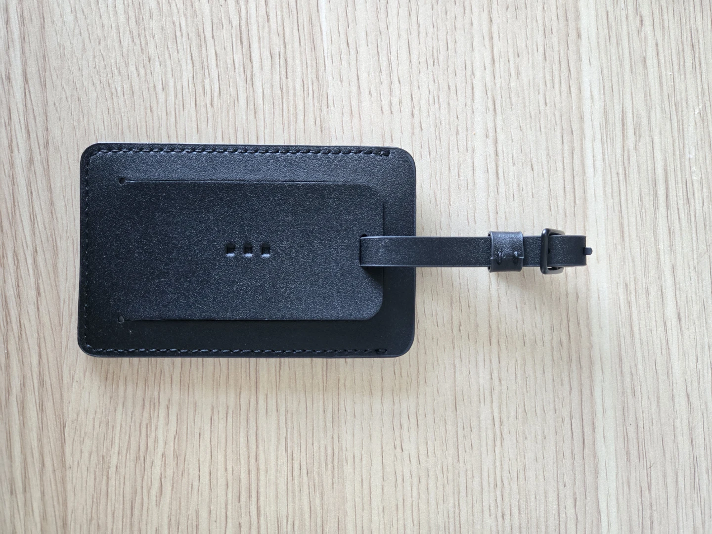 BN Monos Black Leather Luggage Tag - photo 2