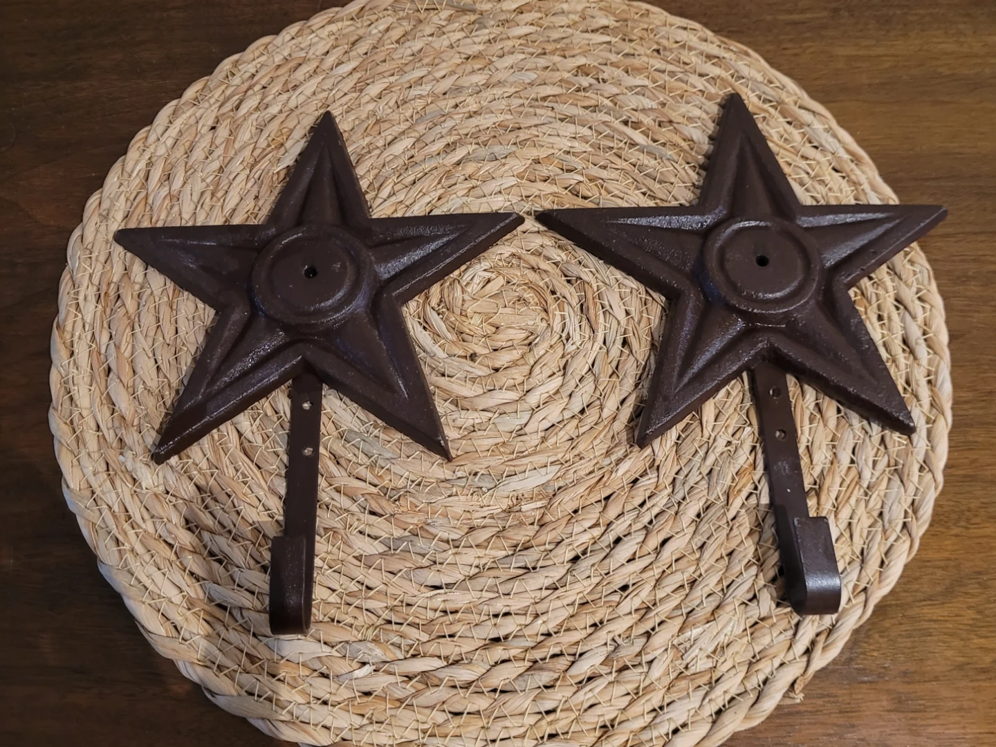 Set of 2 Cast Iron Star Hooks - photo 2
