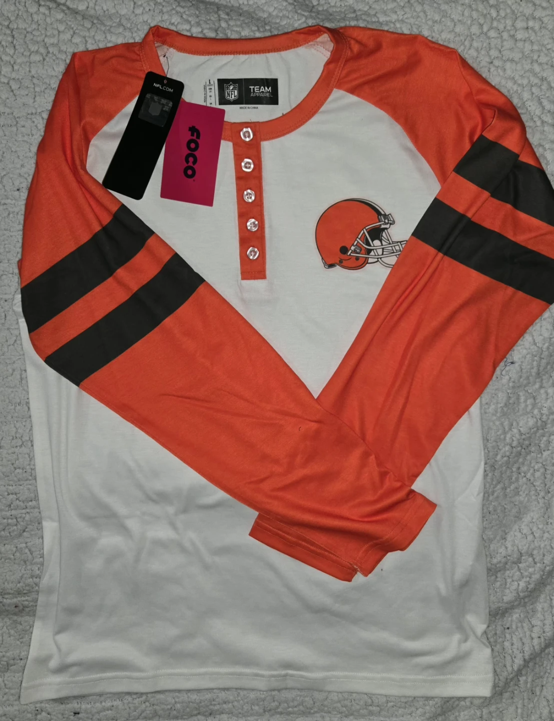 Cleveland Browns Long Sleeve Henley Shirt (Size L) - photo 4