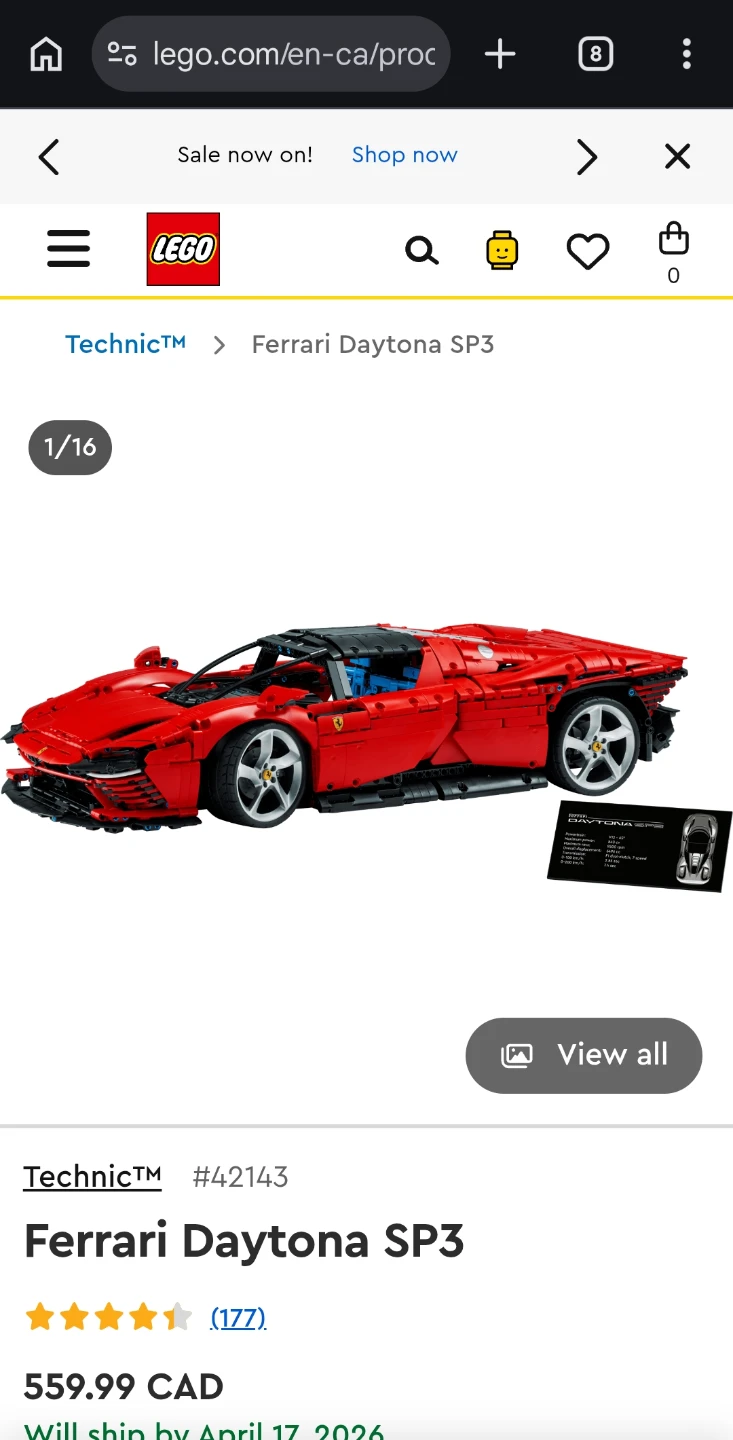 BRAND NEW Lego Ferrari Daytona - photo 4