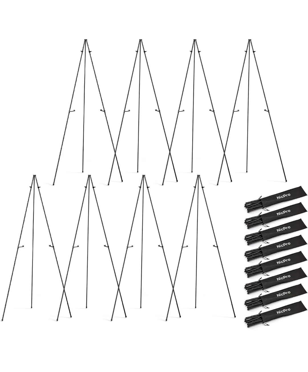 Foldable Easel - Black 8 pack