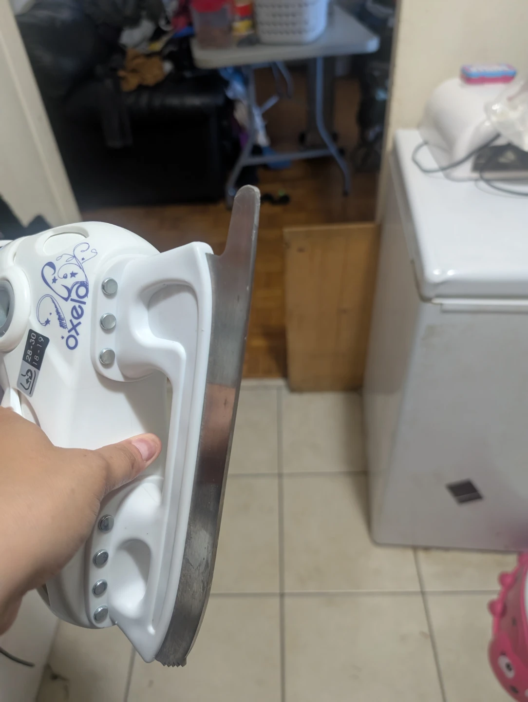 Oxelo Adjustable Ice Skates - White/Purple Size 28-30 - photo 2