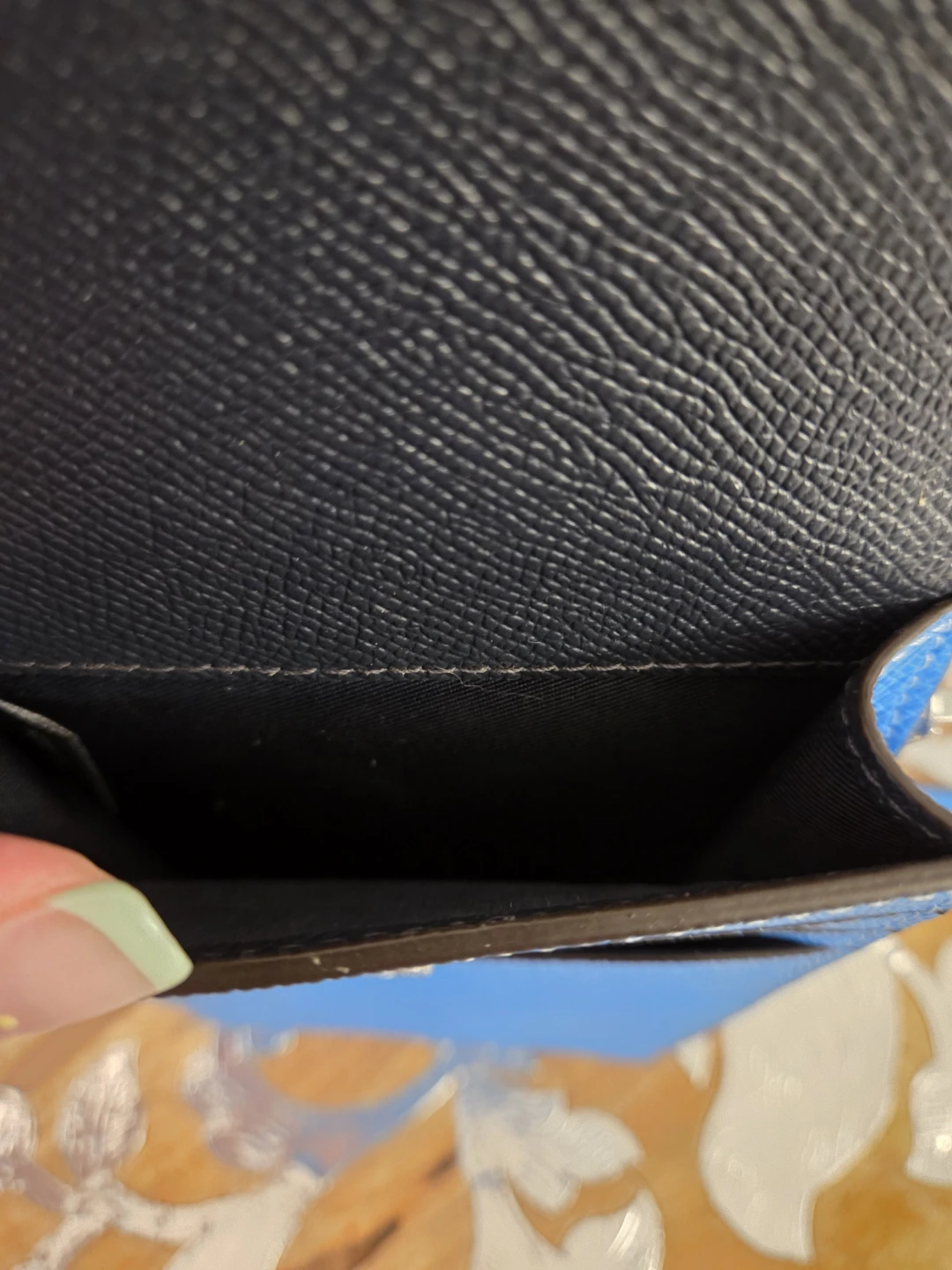 Coach Blue Leather North/South Phone Crossbody Bag - photo 5
