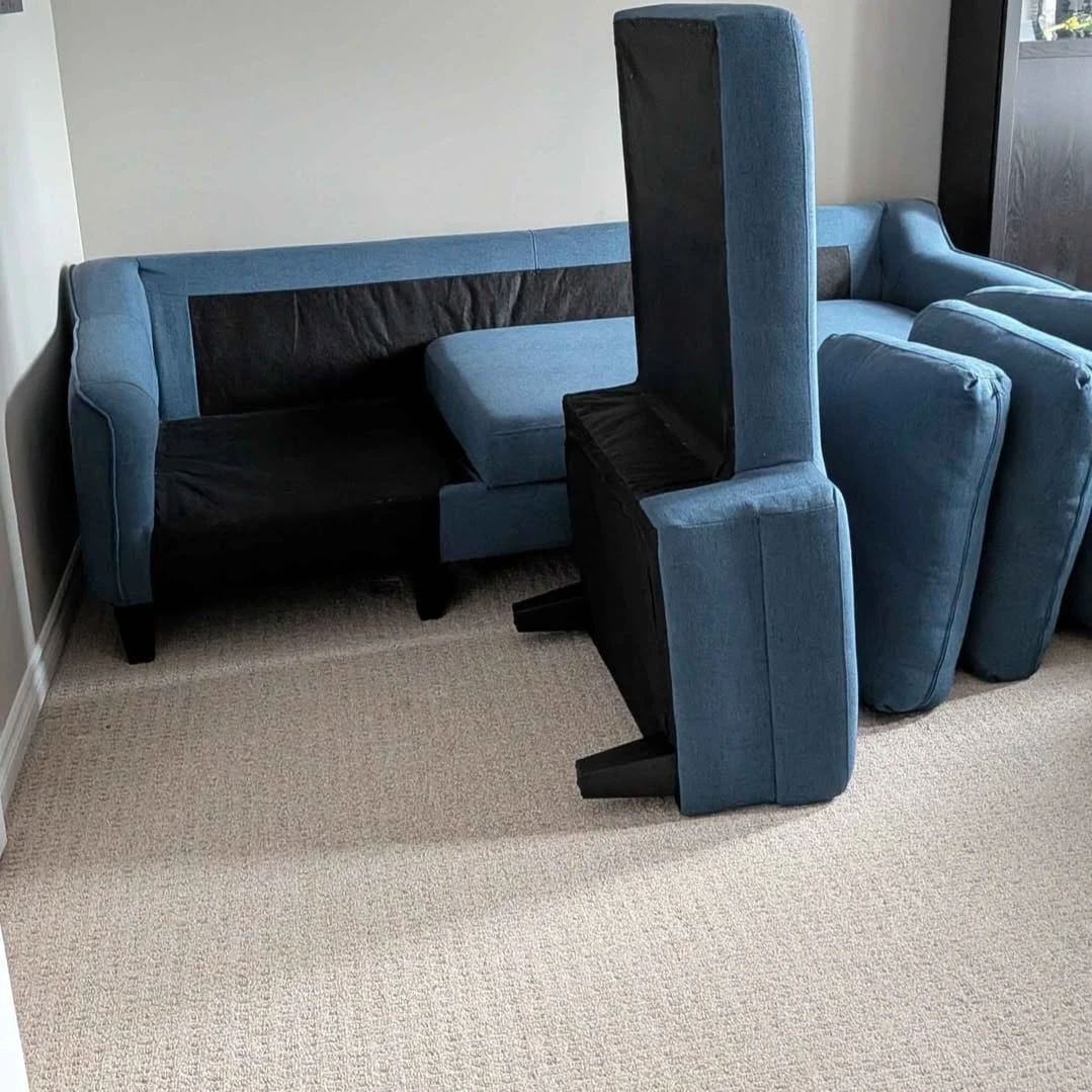 Blue Sectional Sofa Bed - photo 3