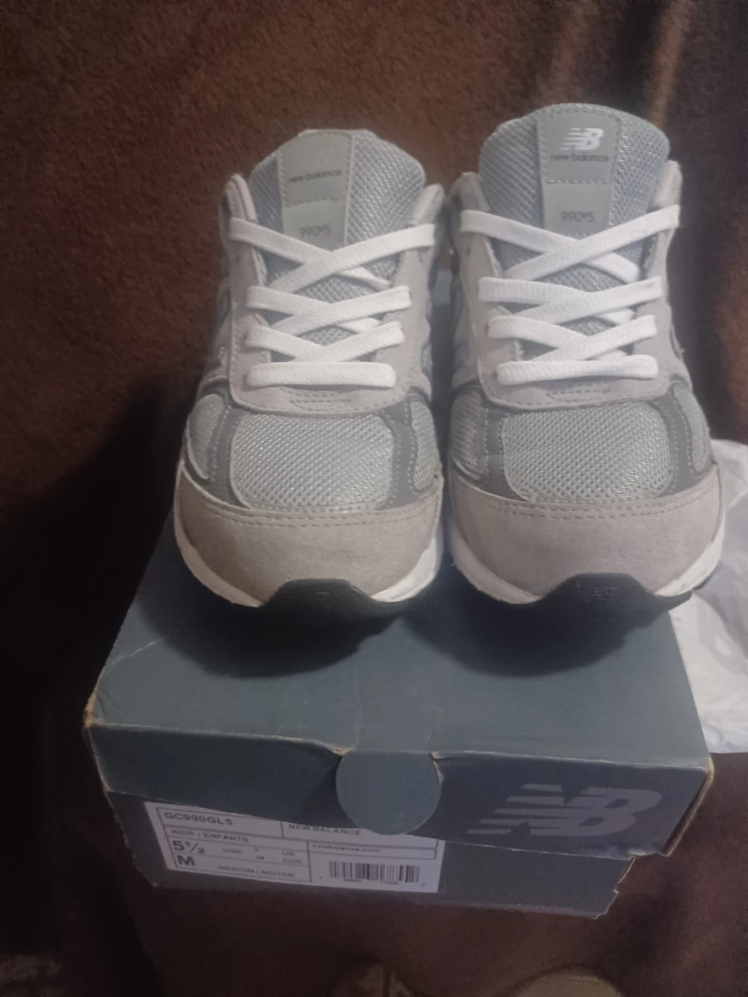 New balance 990v5 gray size 5.5y - photo 2