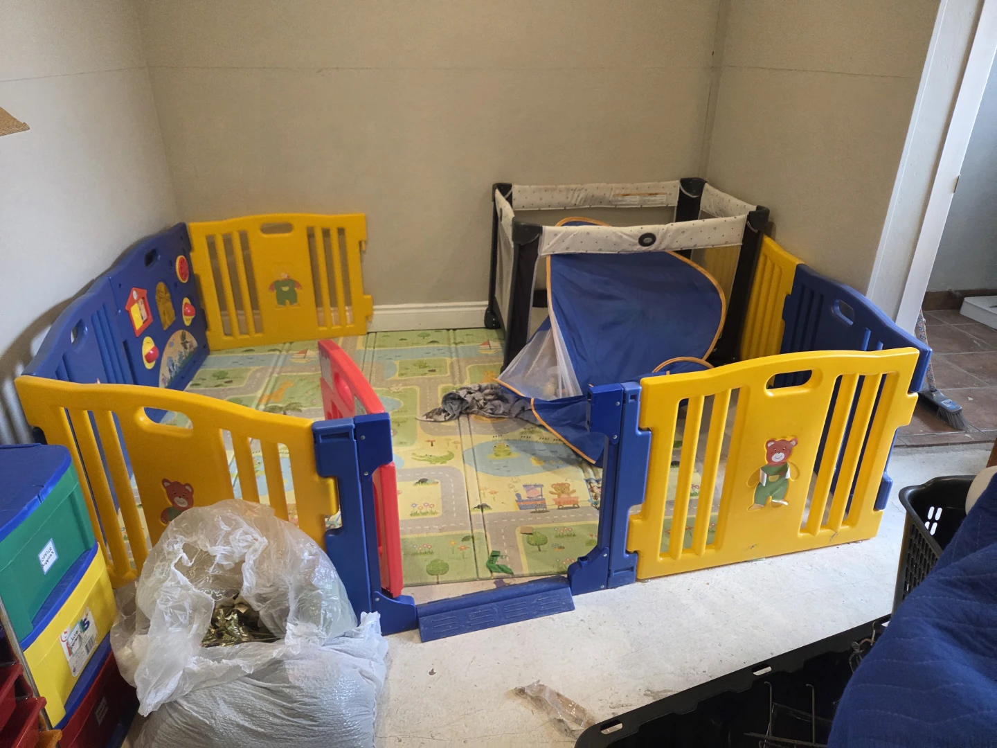 Multi-Colour Plastic Baby Playpen $50