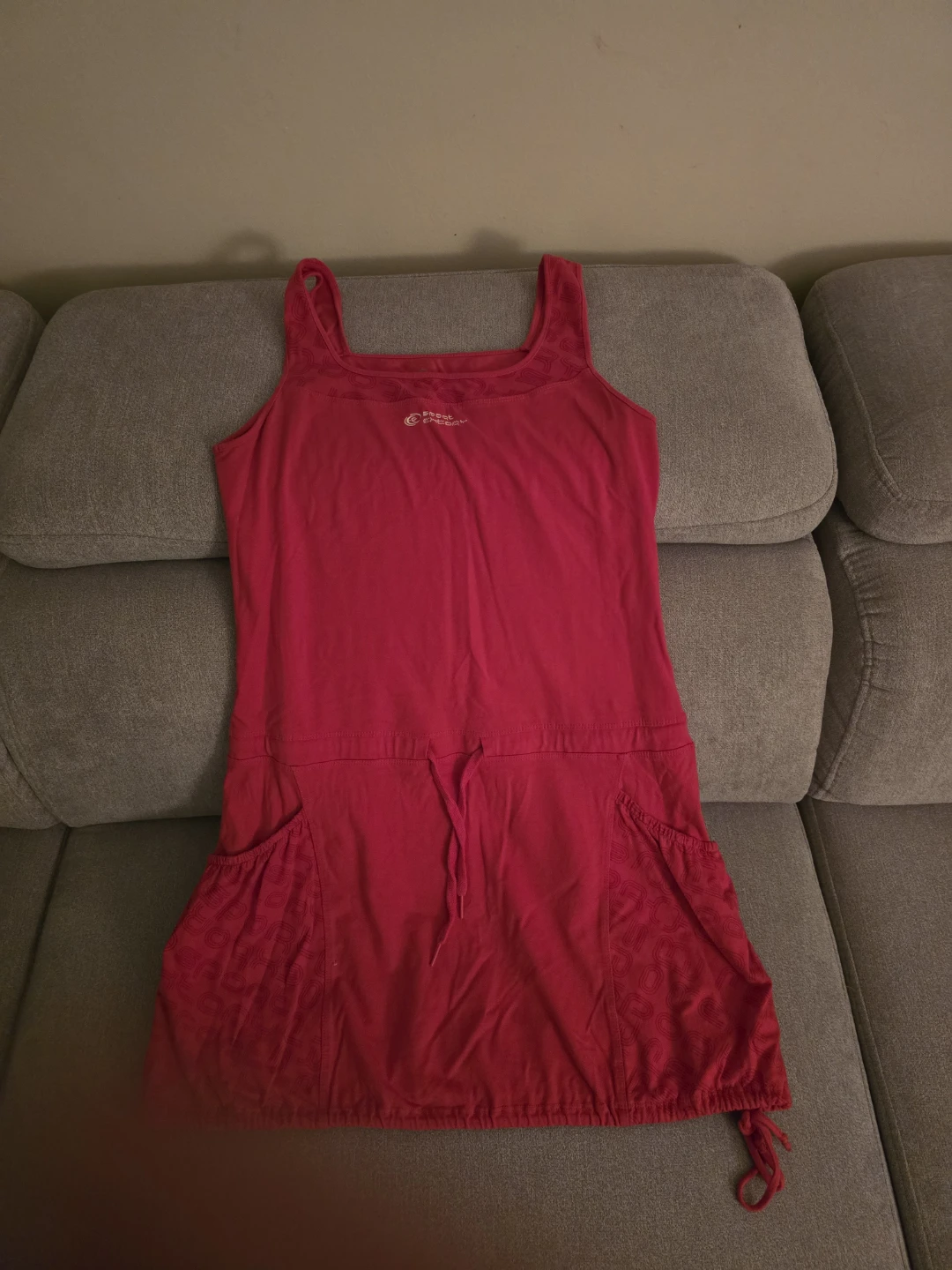 Roots Sport Pink Tank Dress with Pockets Size M