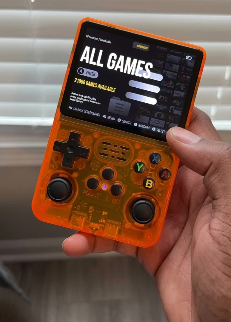 NEW R36S Atomic Orange 🧡 Retro Handheld Console sealed BOX