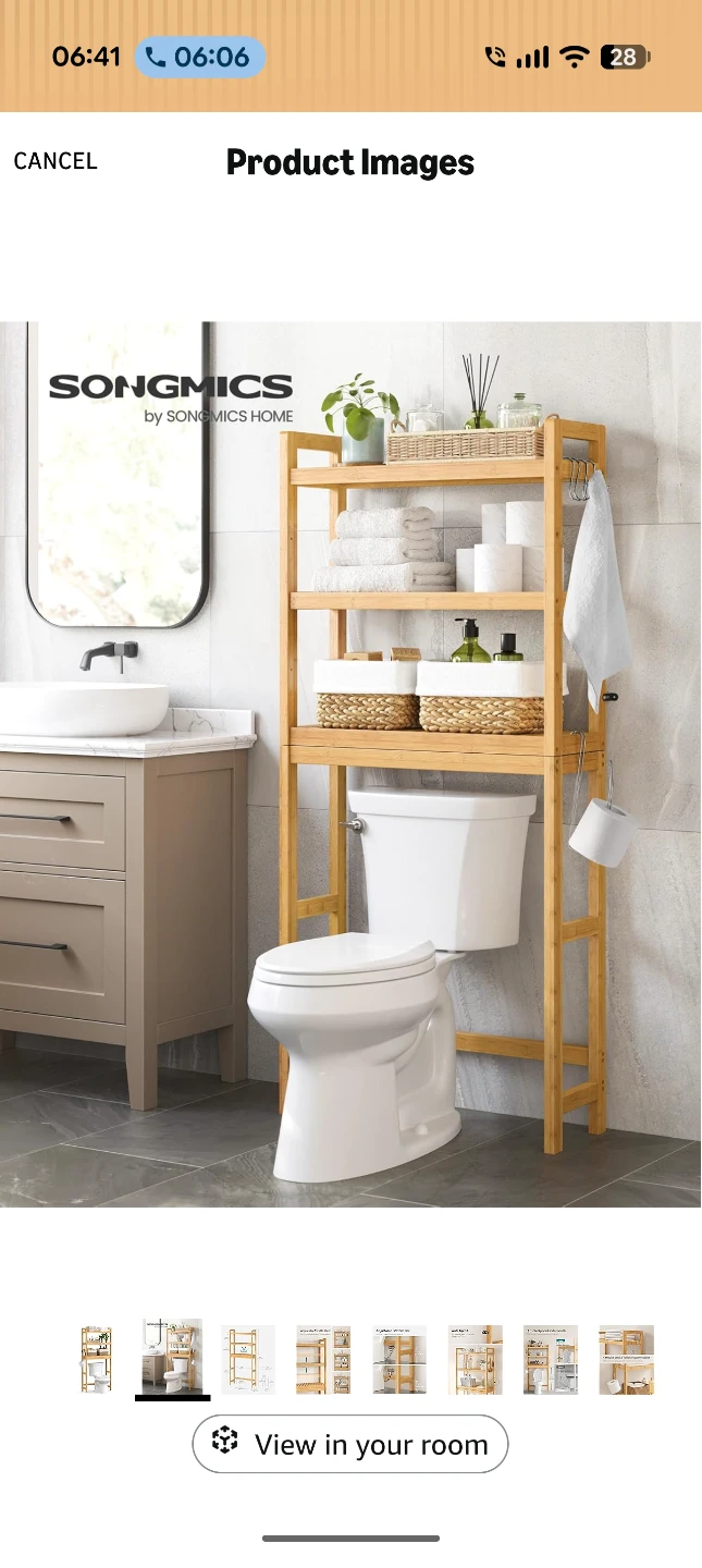 Must go! Bamboo Over Toilet Storage Shelf - photo 5