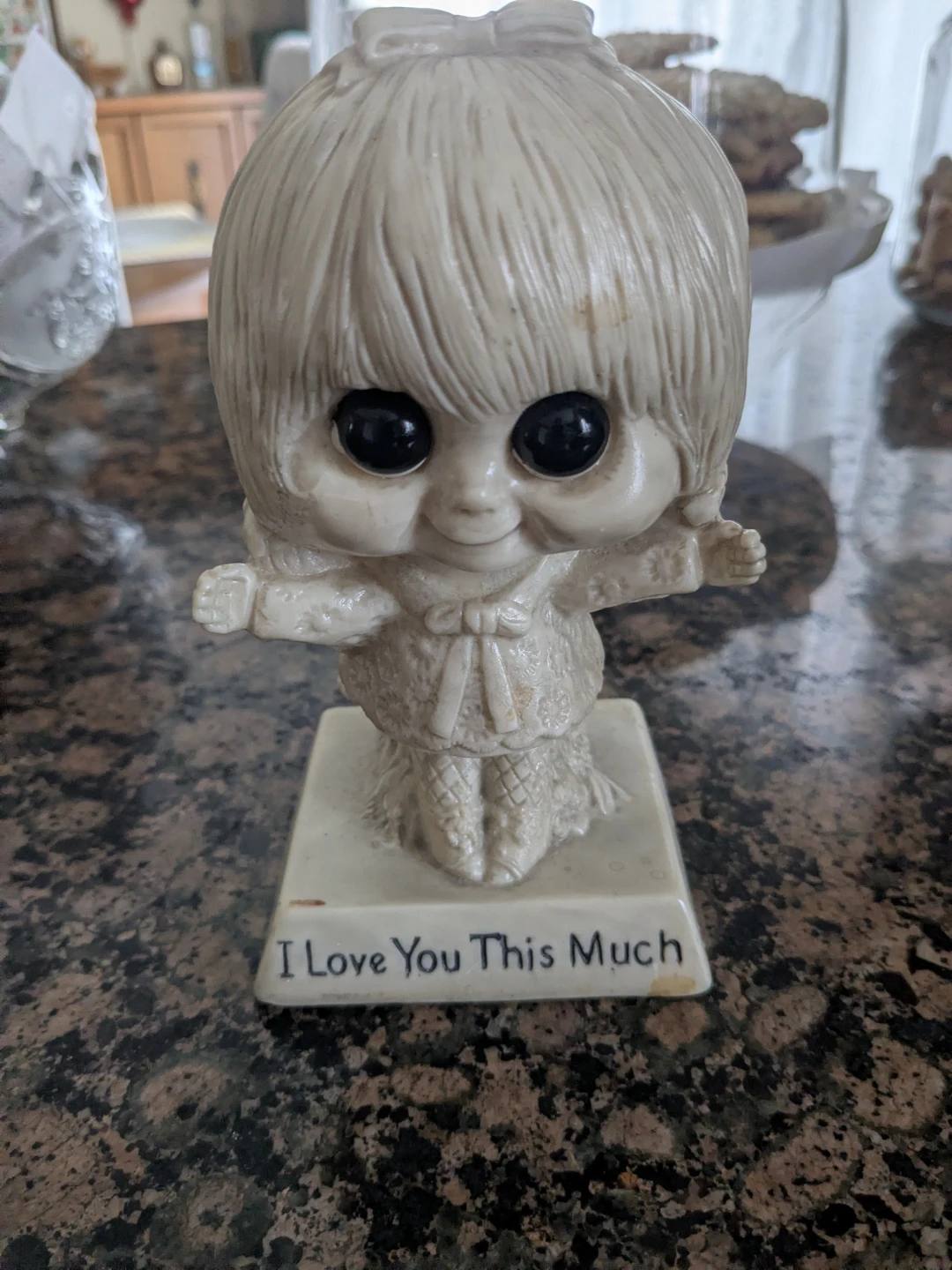Nodding Doll "I Love You This Much"
