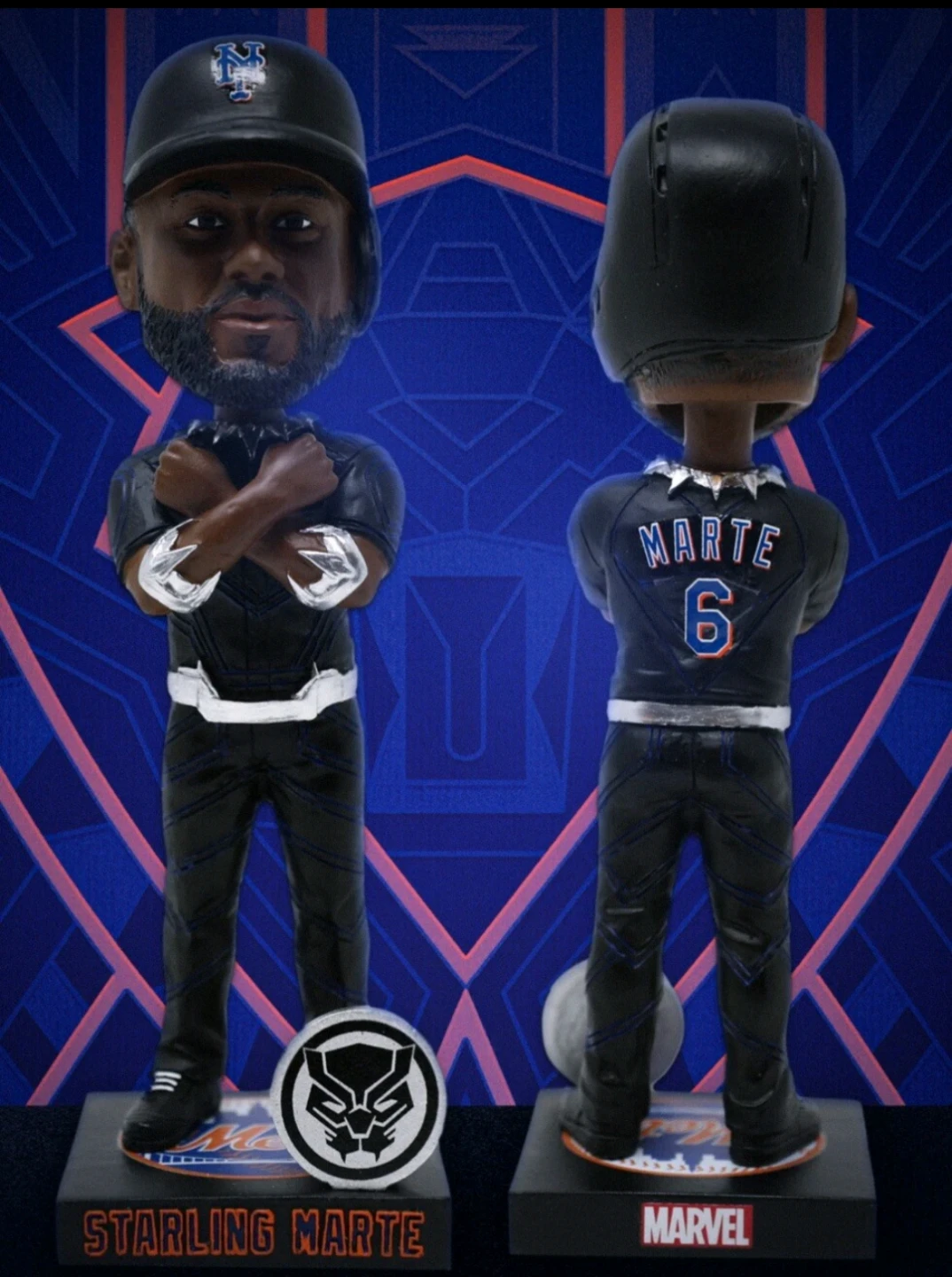 Starling Marte Bobblehead - Black Panther Inspired - photo 2