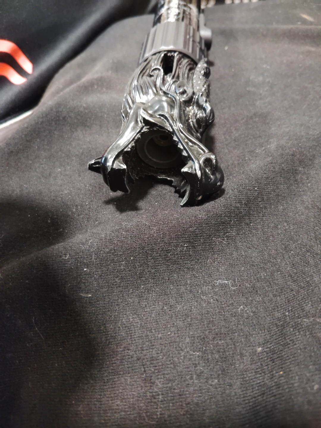 Supernova Black and White Dragon Handle Butane Torch Lighter - photo 4