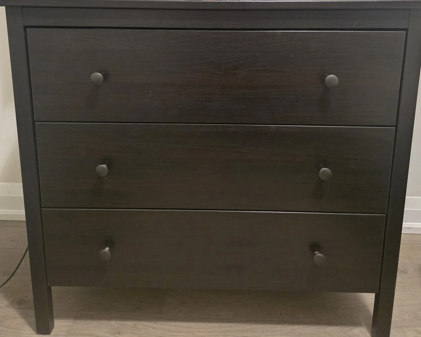 Dark Brown 3-Drawer Dresser