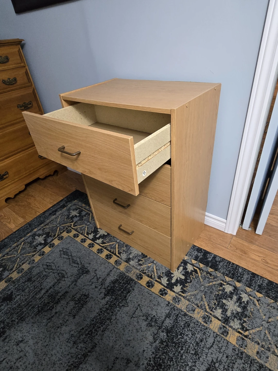 Light Wood 4-Drawer Dresser