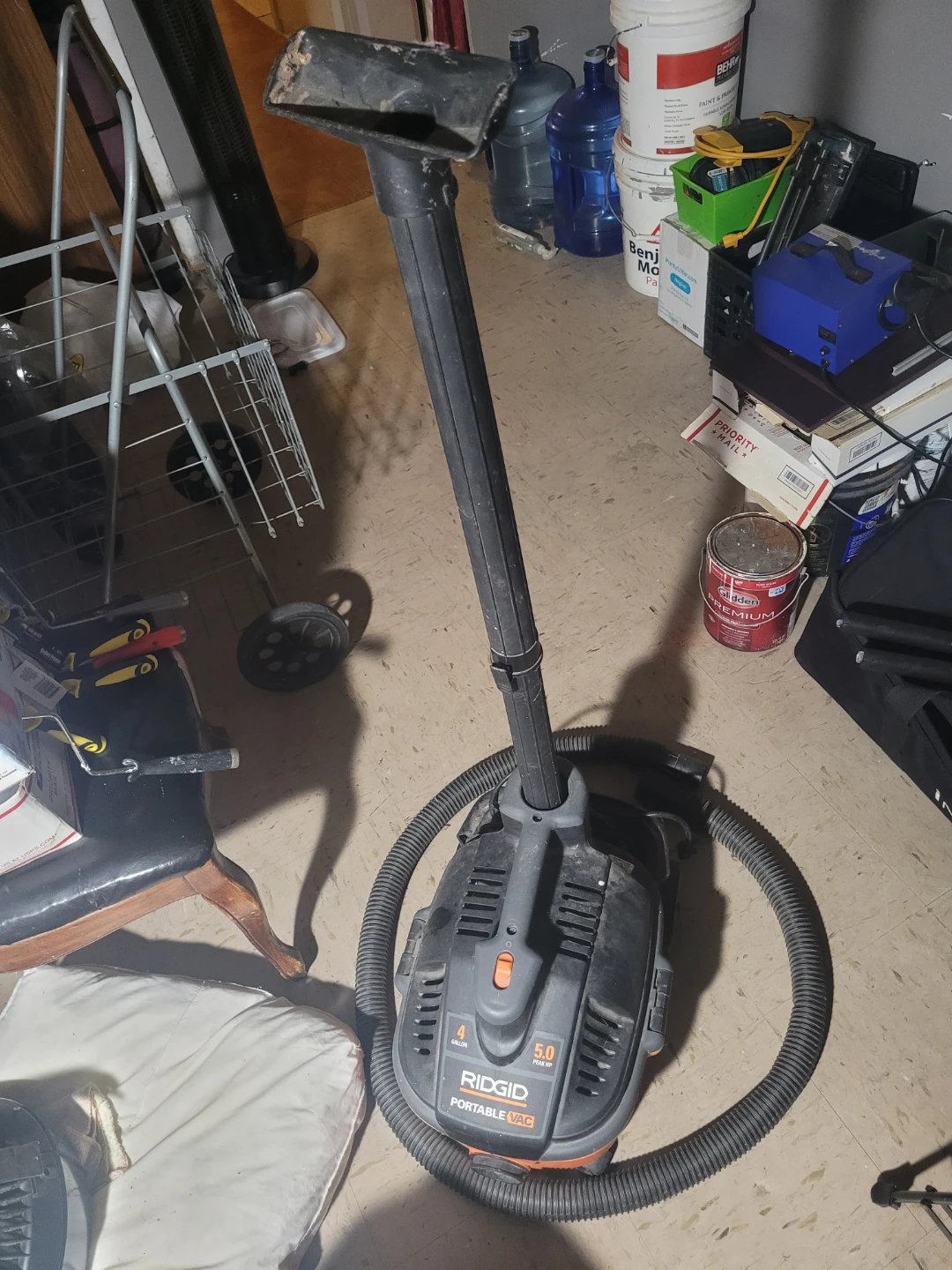 RIDGID 4 Gallon Portable Vac 5.0 Peak HP Wet/Dry Vacuum - photo 2
