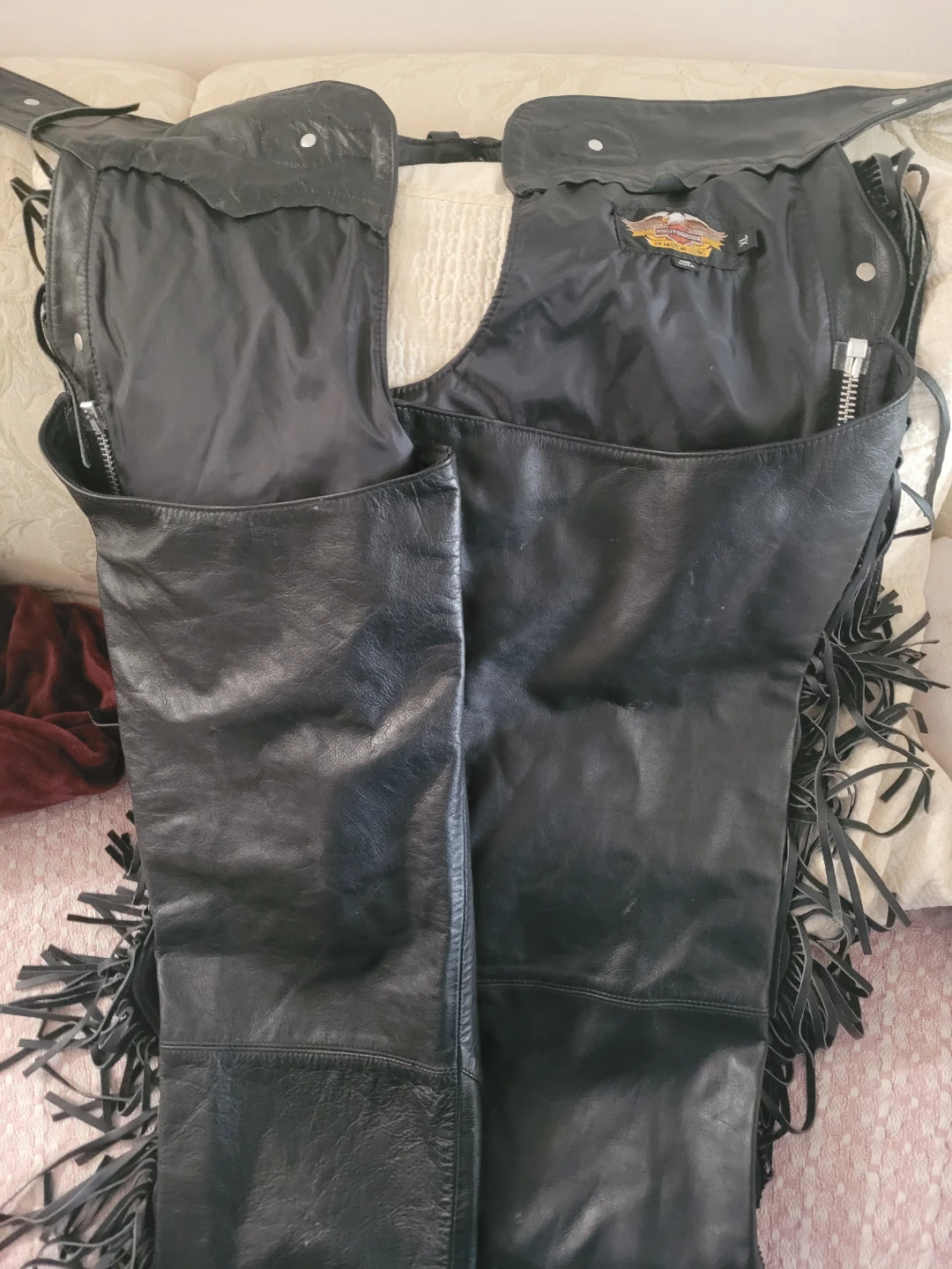 Harley-Davidson Leather Chaps with Fringe - photo 2