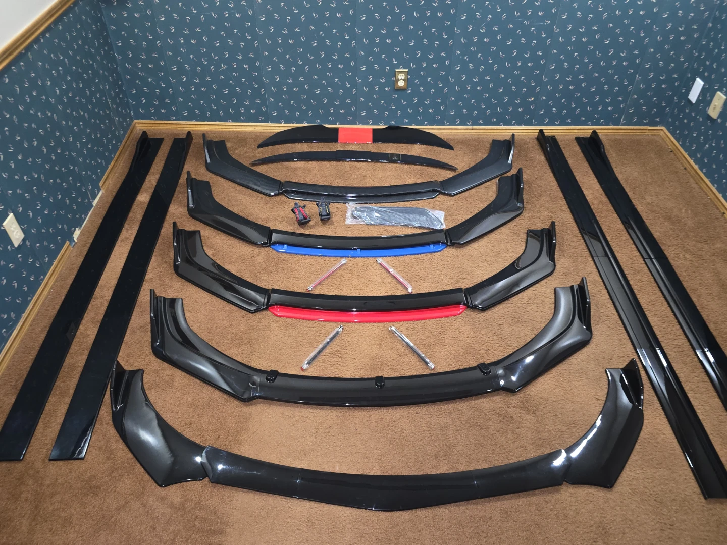 Universal lip, side skirts, spoilers and more.