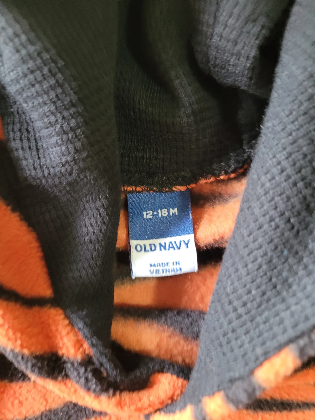 Old Navy Baby Tiger Fleece Costume Bodysuit 12-18M - photo 5
