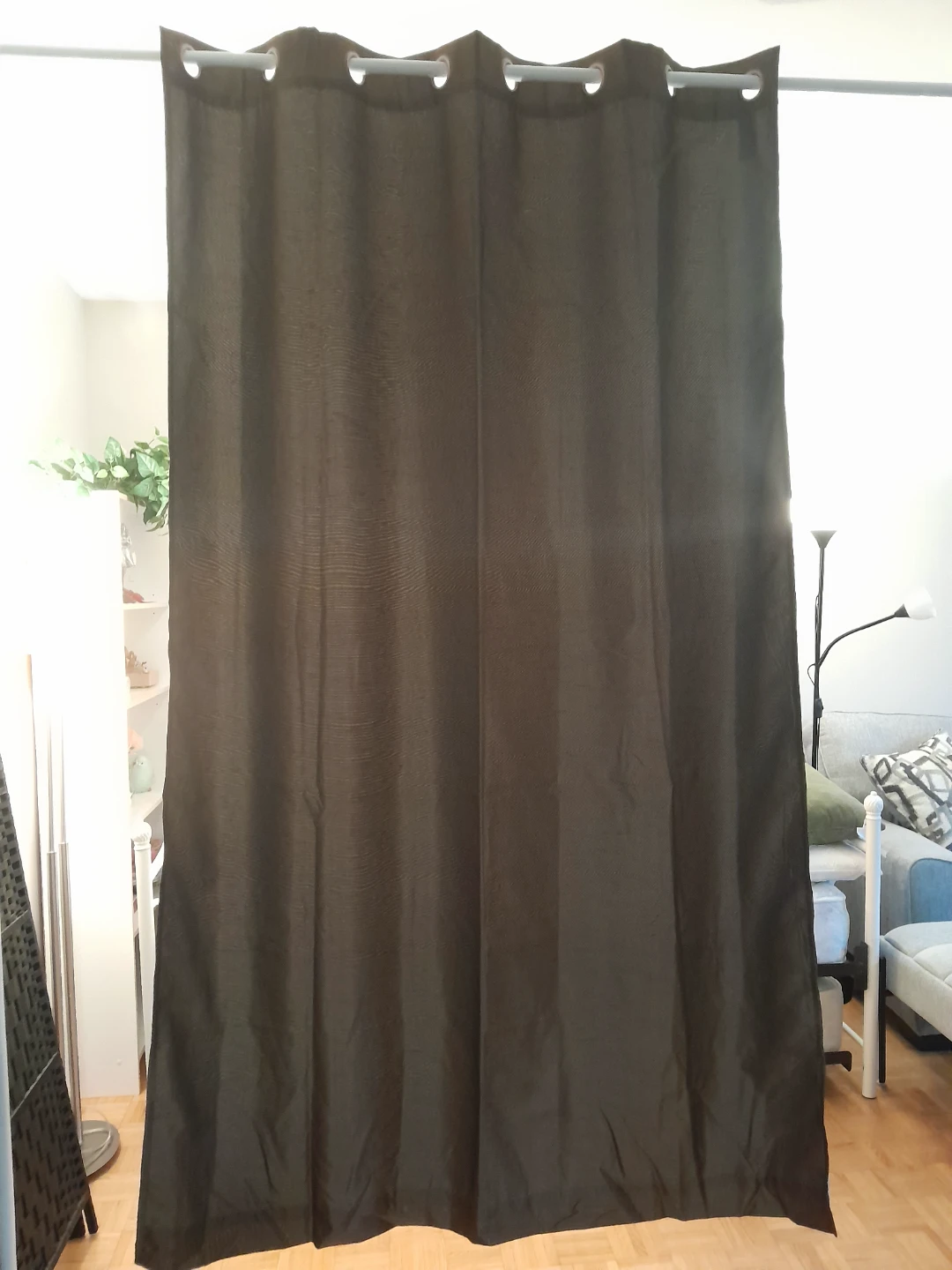 Silk Dark brown curtain