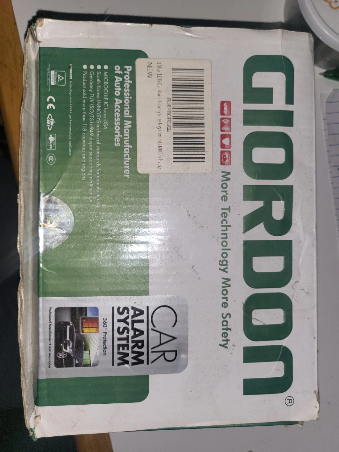 GIORDON 2 Way LCD Car Alarm System