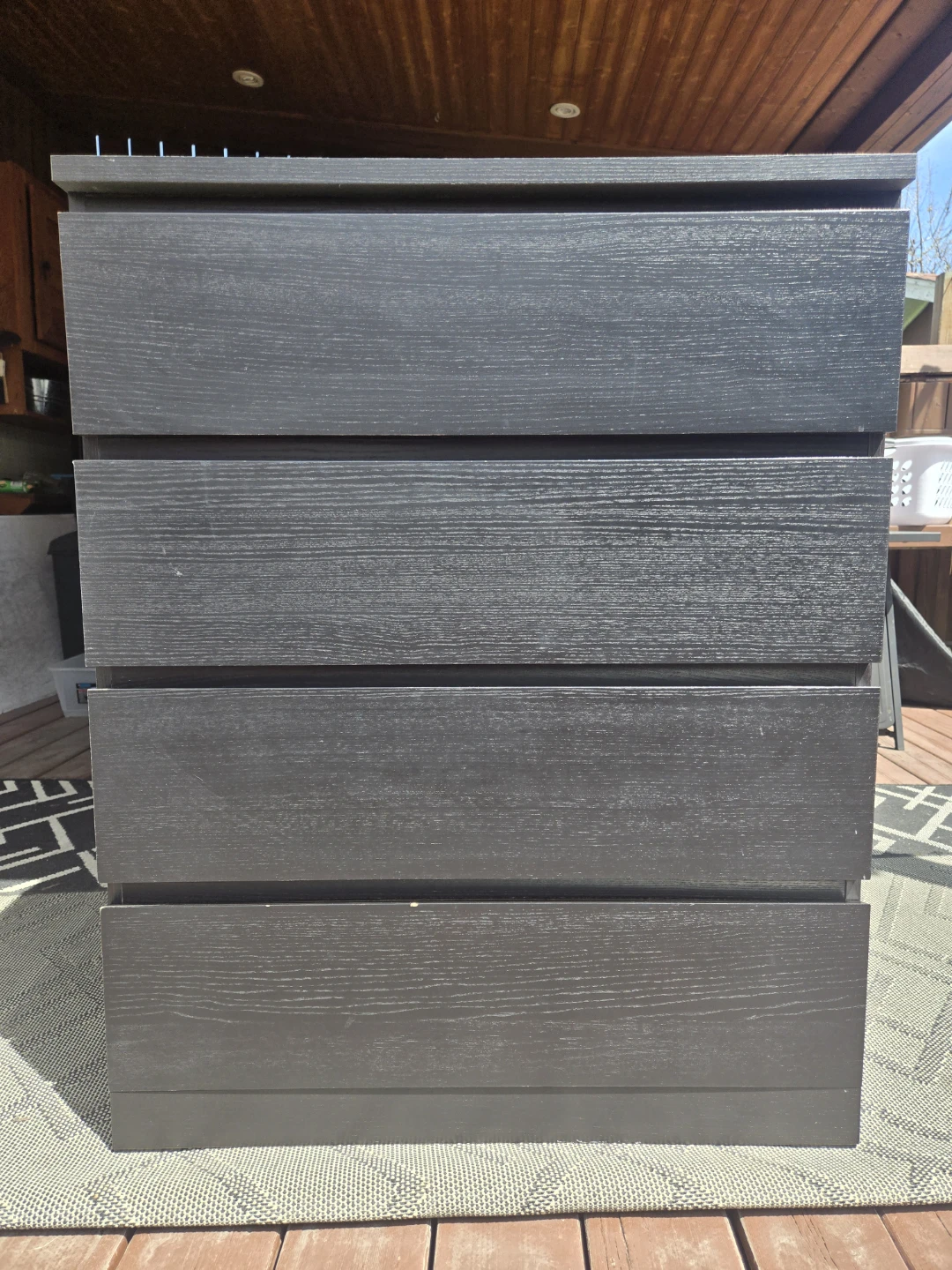 Black Ikea Malm 4-Drawer Dresser
