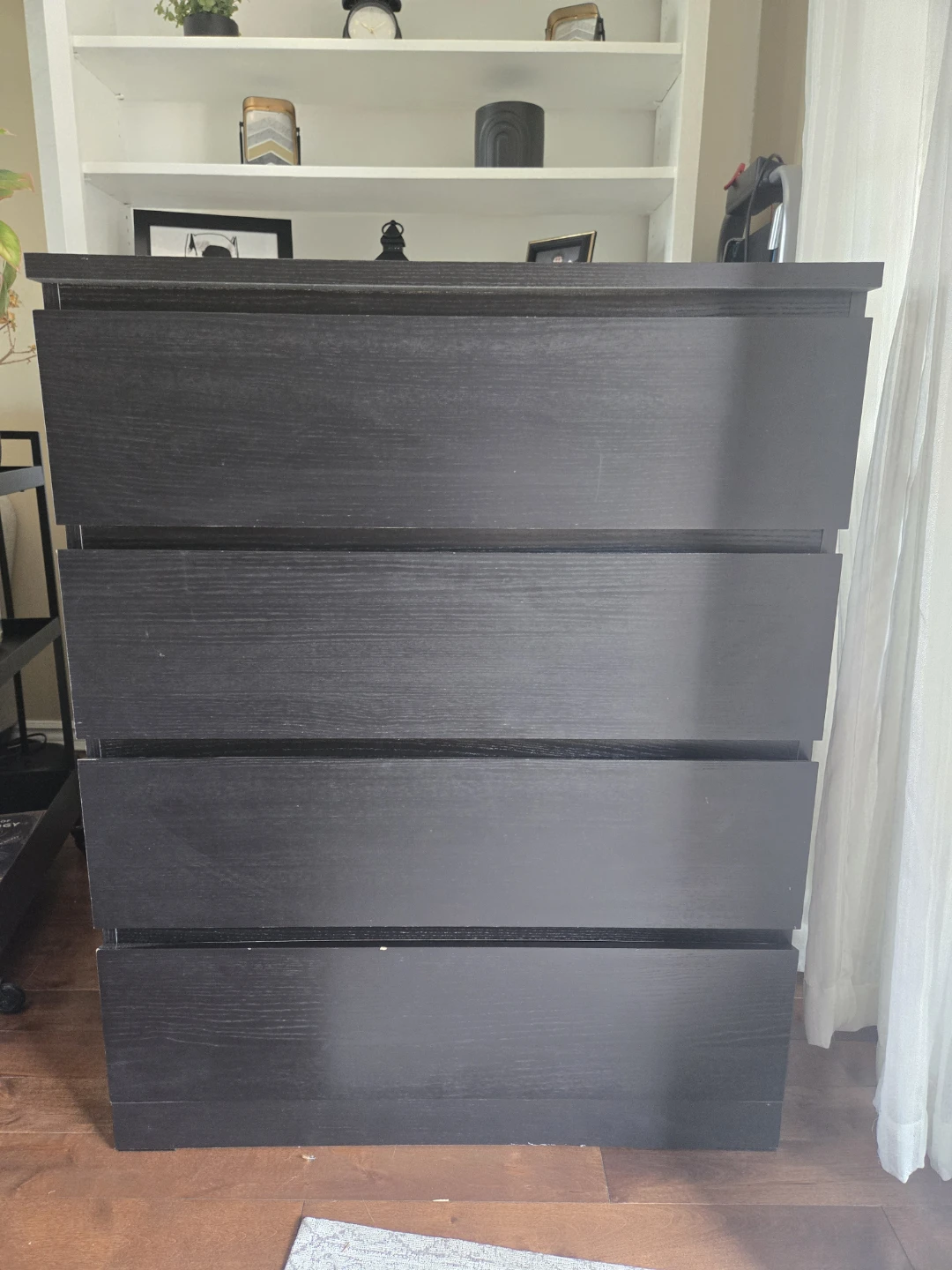 Black Ikea Malm 4-Drawer Dresser - photo 3
