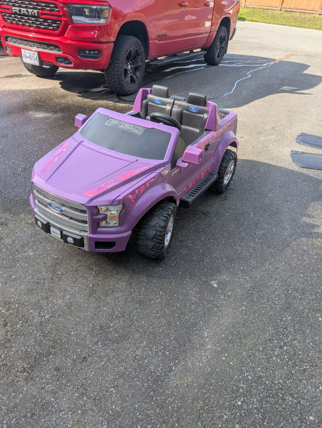 Kids Ride-On Purple Ford F-150 Power Wheels