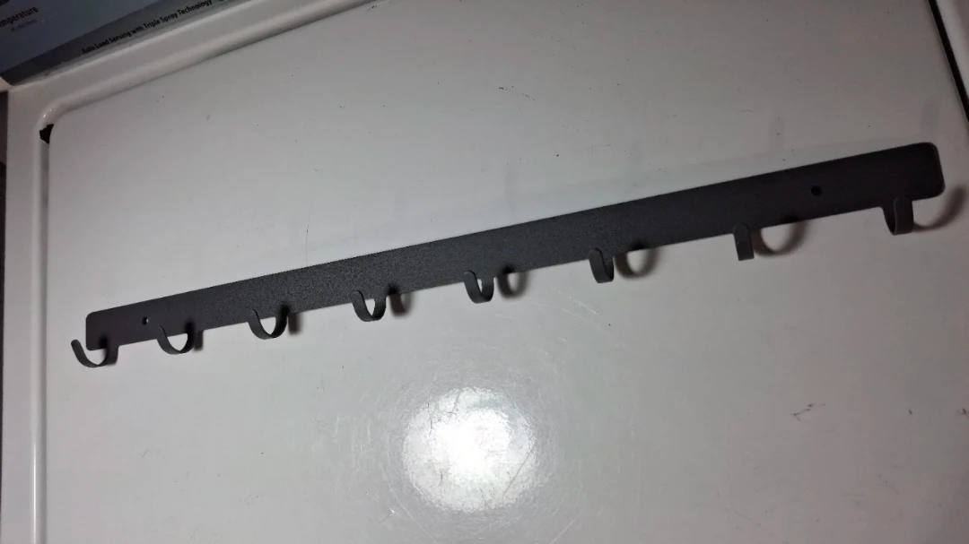 Dark Grey Wall Mounted Coat Rack with 8 Hooks 54cm - photo 2